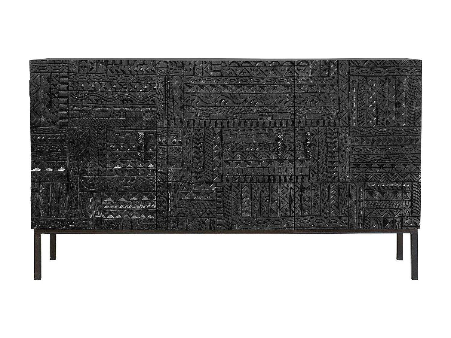 Buffet en bois de manguier et pieds en métal