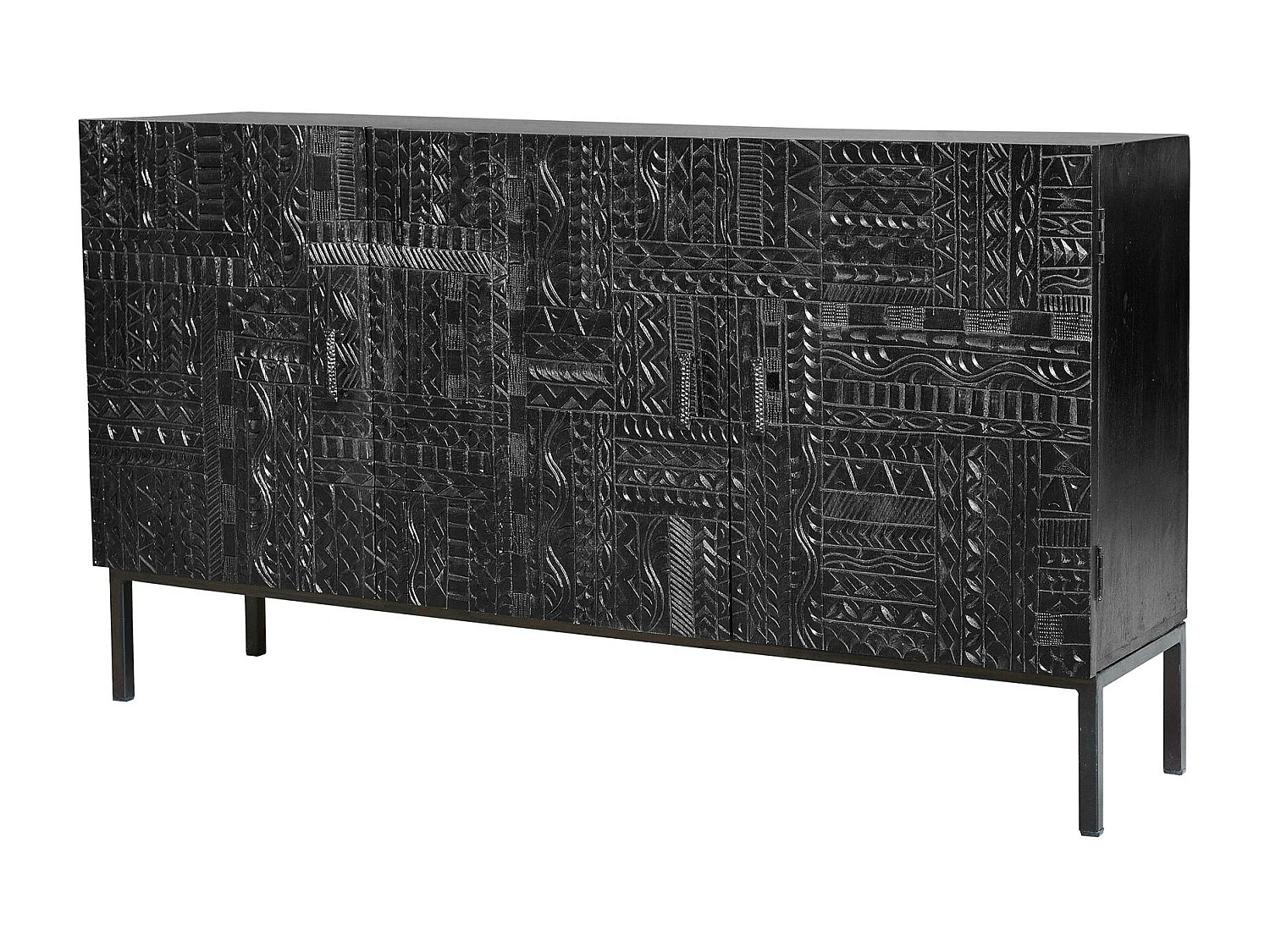 Buffet en bois de manguier et pieds en métal