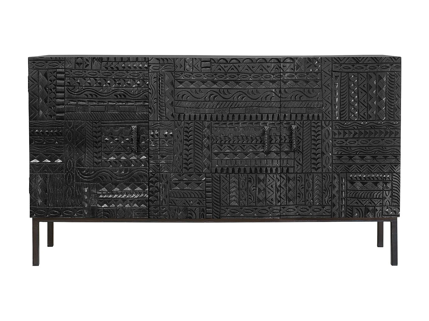 Sideboard aus Mangoholz und Eisenbeinen