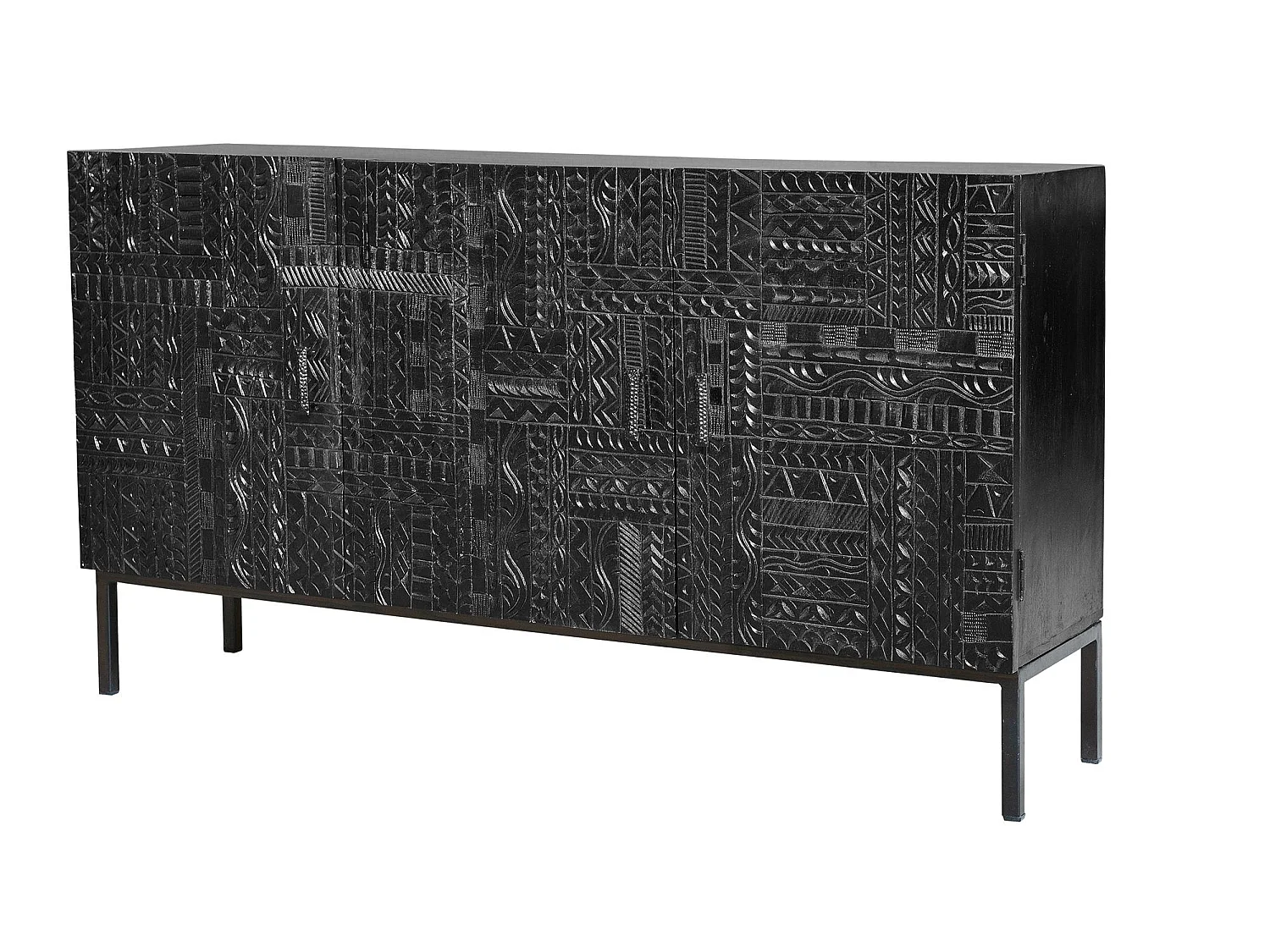 Sideboard aus Mangoholz und Eisenbeinen