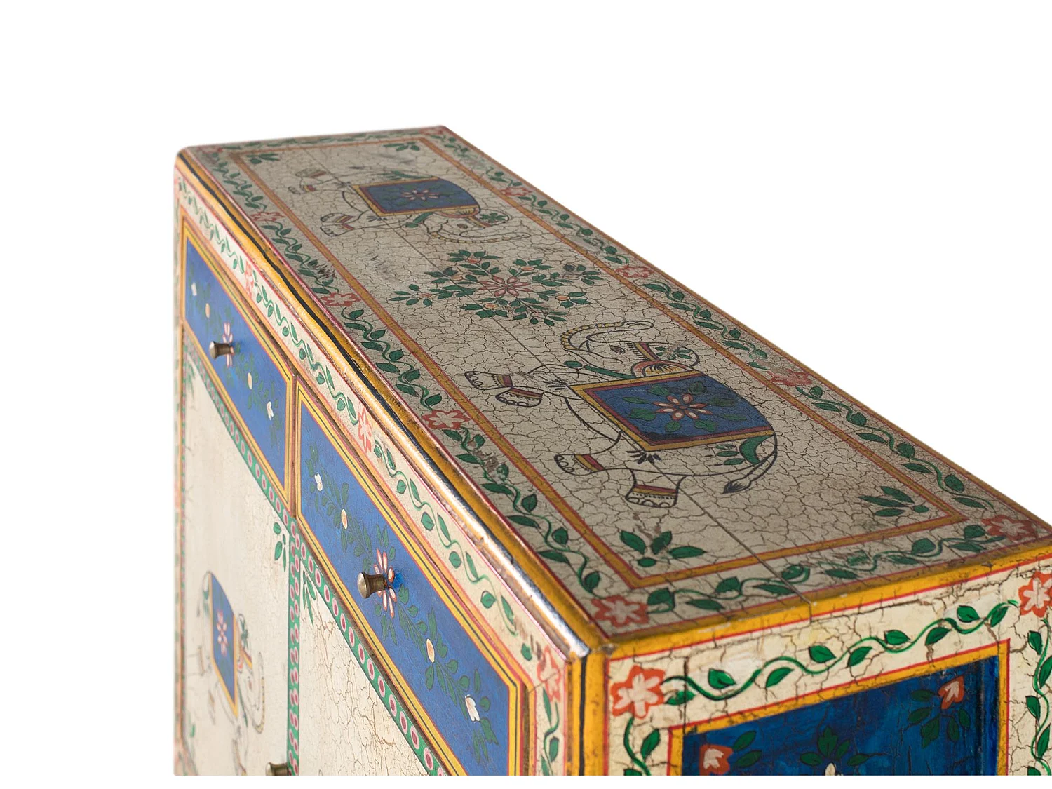 Aparador dos cajones en madera de mango multicolor