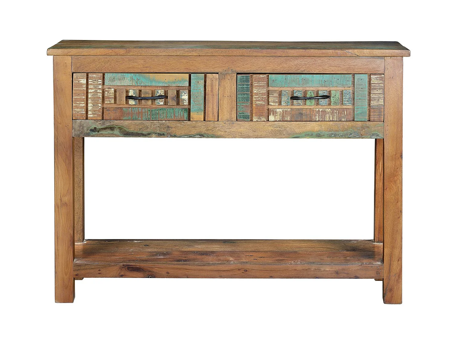 Consola exclusiva madera reciclada multicolor MULTICOLOR.Giner y Colomer 76x33x106