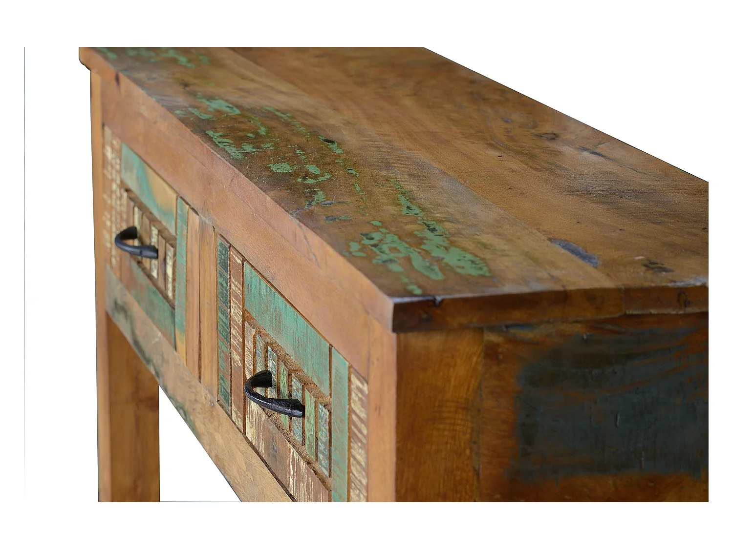 Consola exclusiva madera reciclada multicolor MULTICOLOR.Giner y Colomer 76x33x106