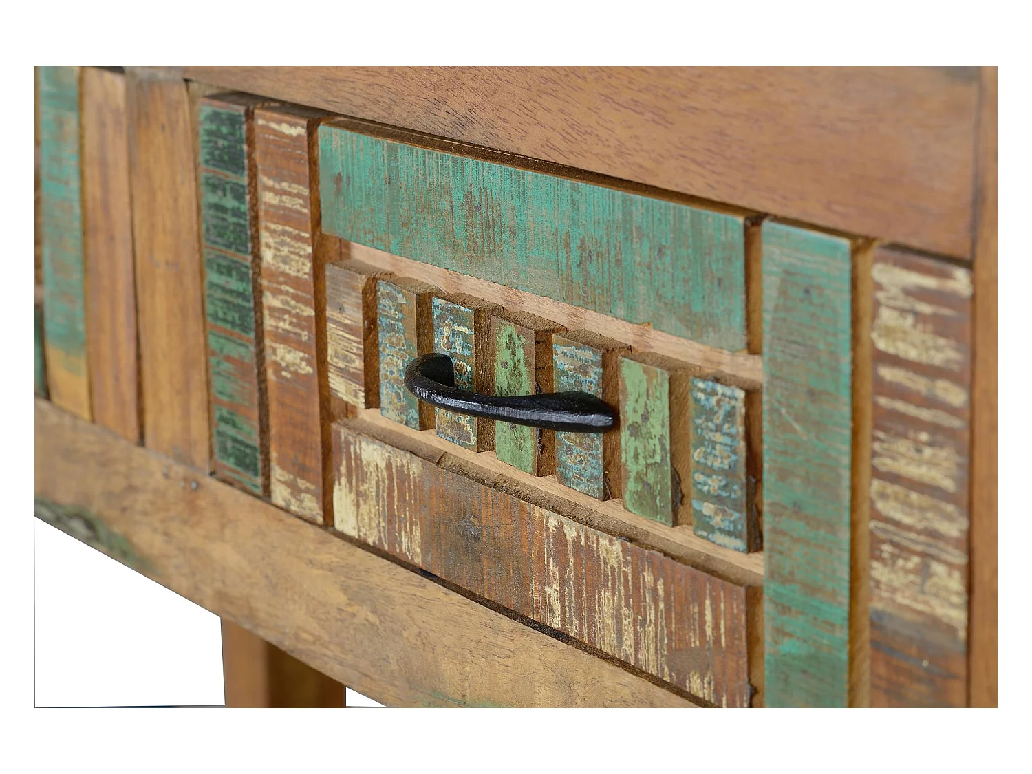 Consola exclusiva madera reciclada multicolor MULTICOLOR.Giner y Colomer 76x33x106