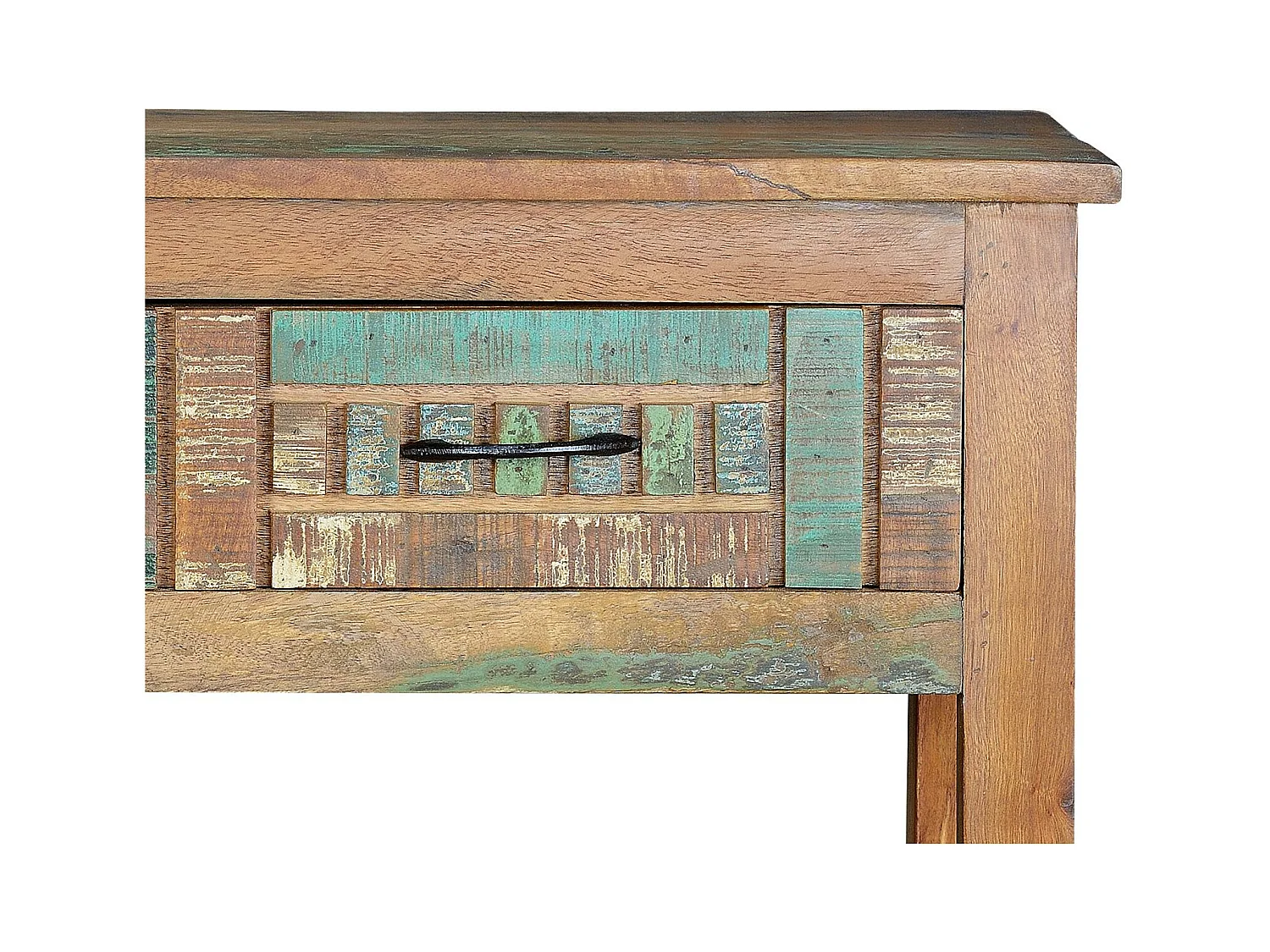 Consola exclusiva madera reciclada multicolor MULTICOLOR.Giner y Colomer 76x33x106