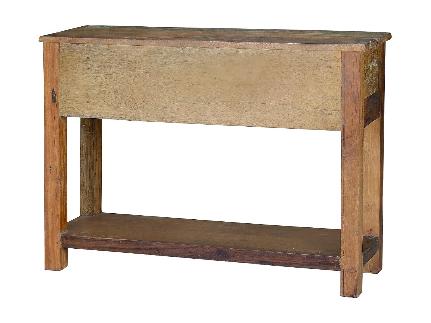 Console exclusive en bois recyclé multicolore