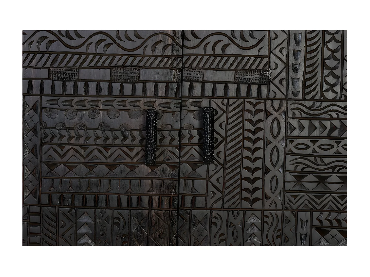 Konsola z drewna mango w kolorze ciemnego orzecha