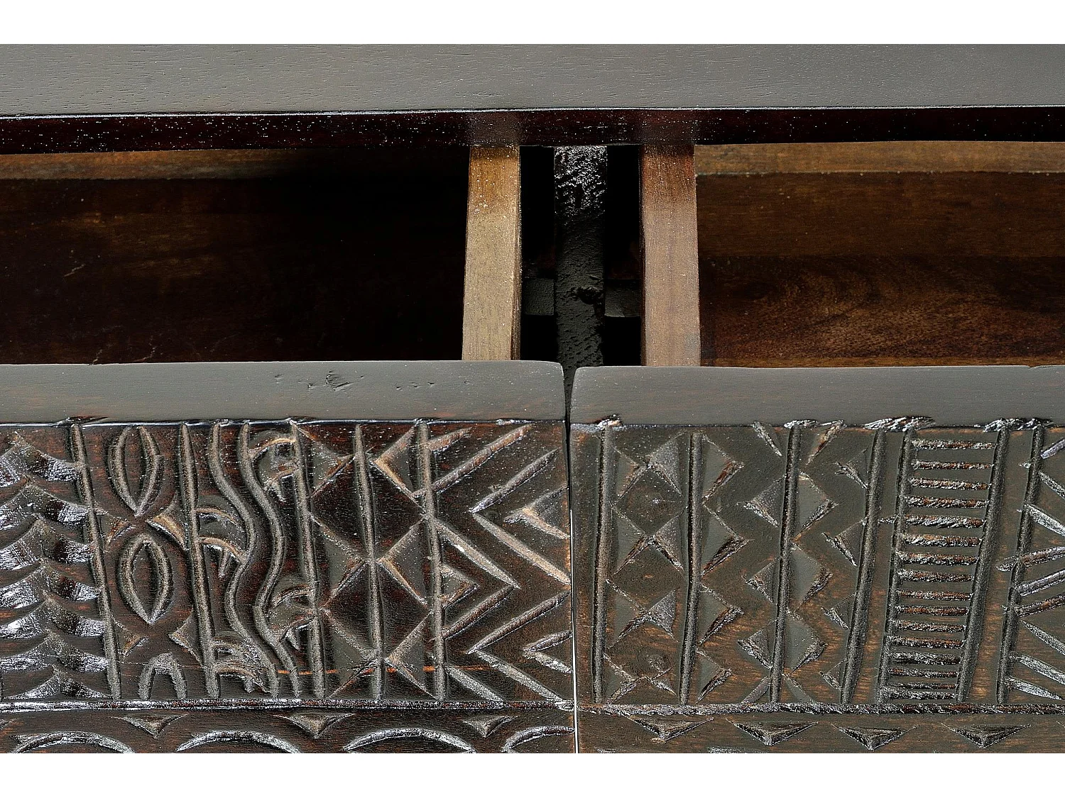 Récepteur en bois de manguier et pieds en métal