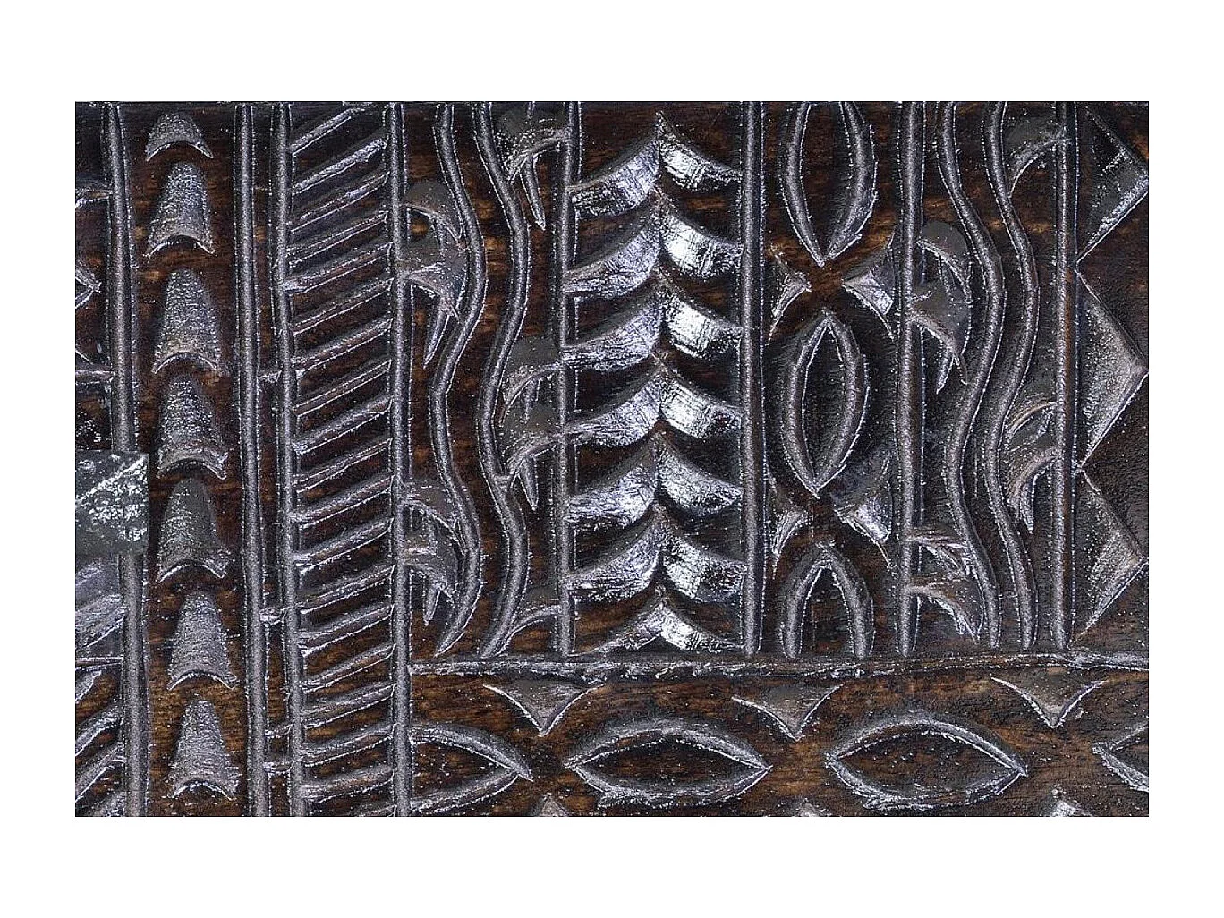 Récepteur en bois de manguier et pieds en métal