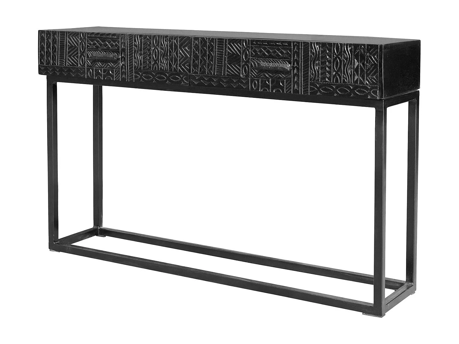 Receptor em madeira manguier e pés de metal