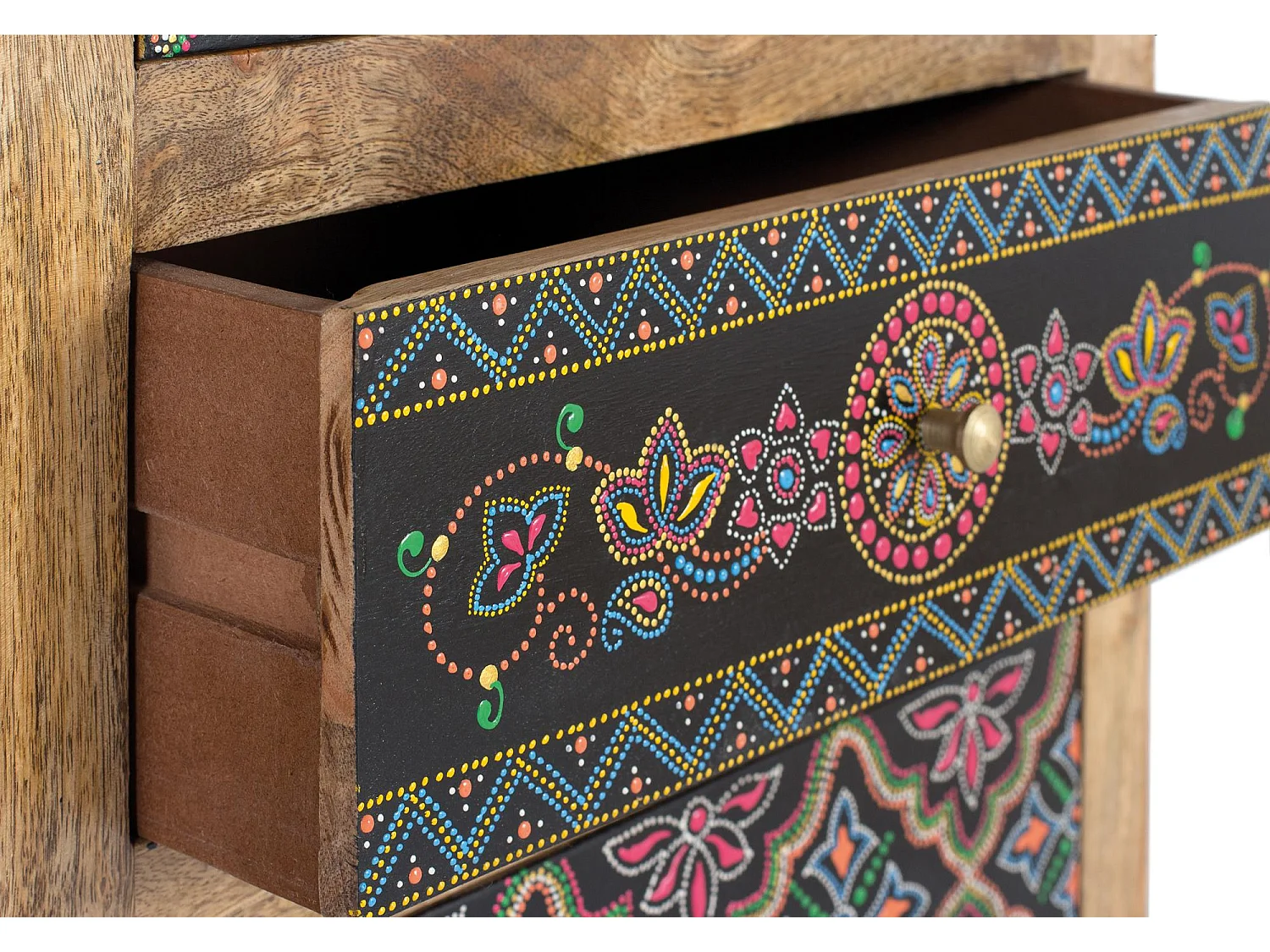 Console en bois manguier peint à la main