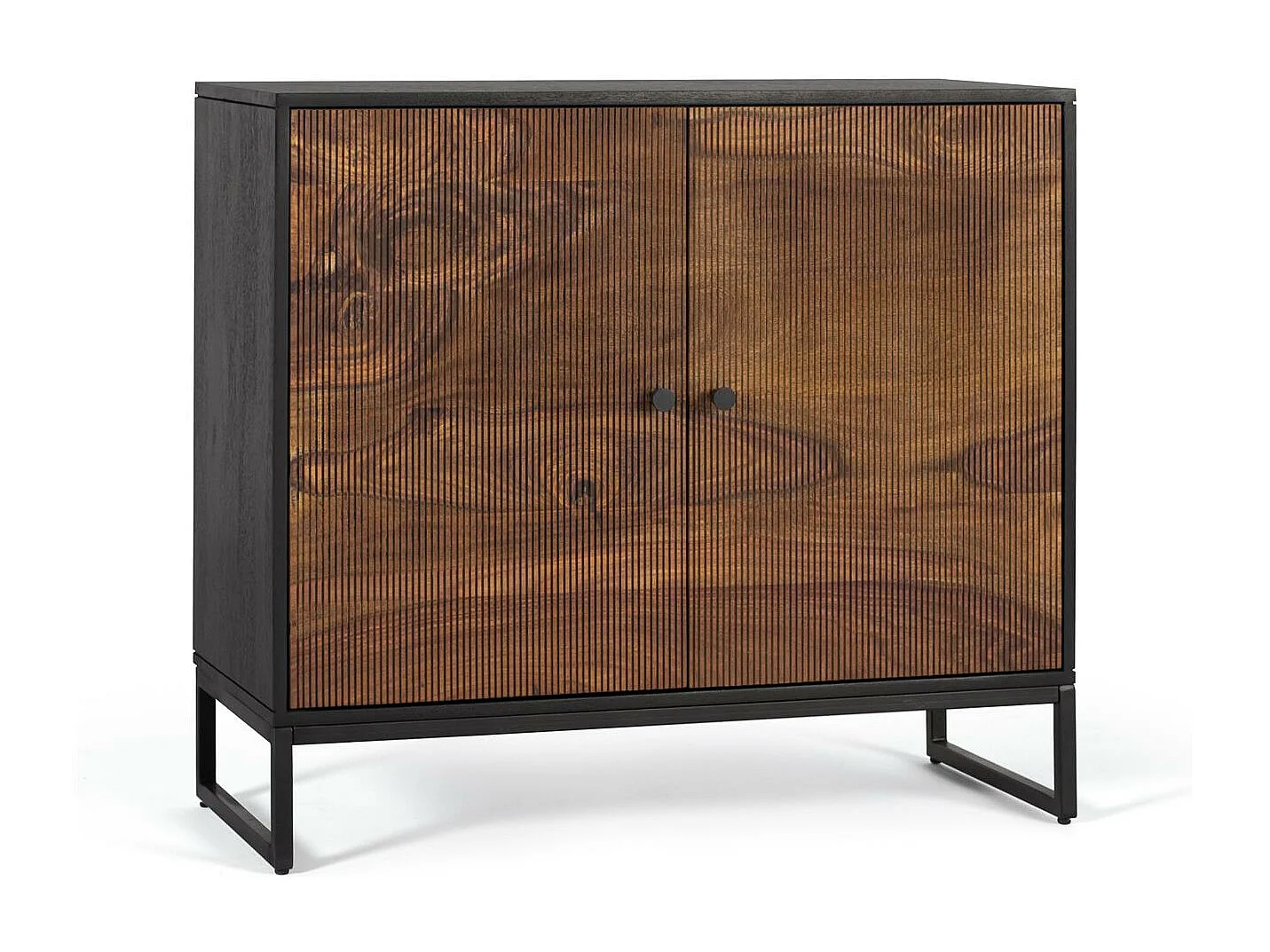 Sideboard aus Palisander- und Mangoholz mit Metall