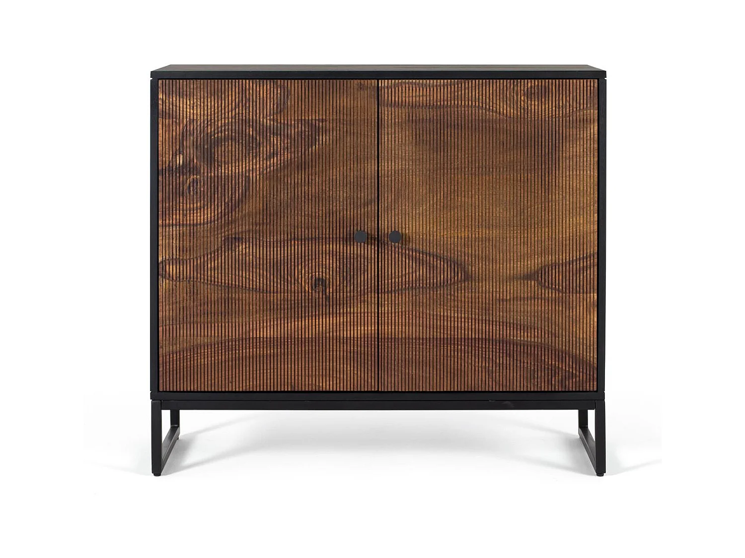 Console en bois palissandre et manguier avec métal