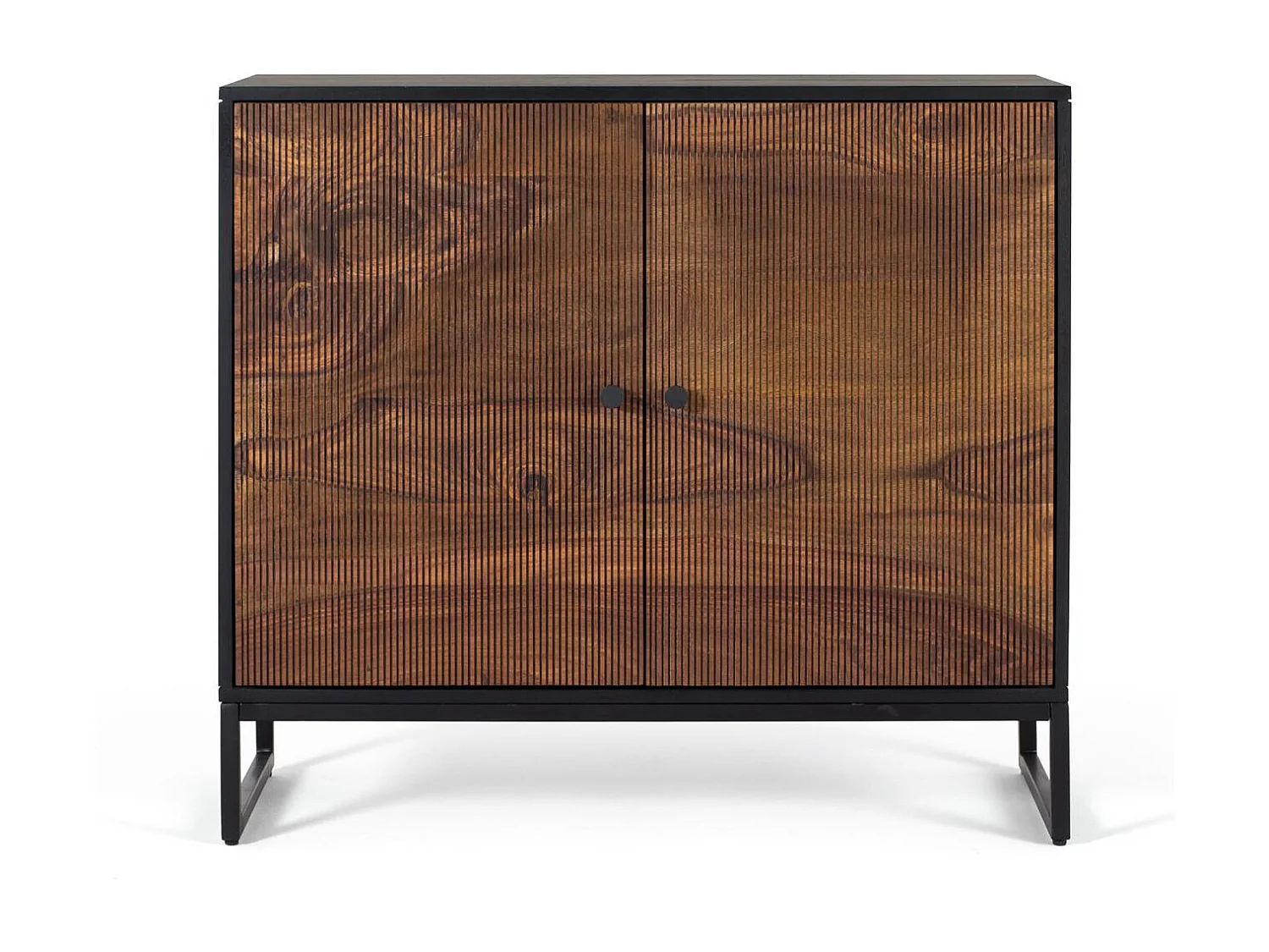 Console in houten palissandre en manguier met metaal