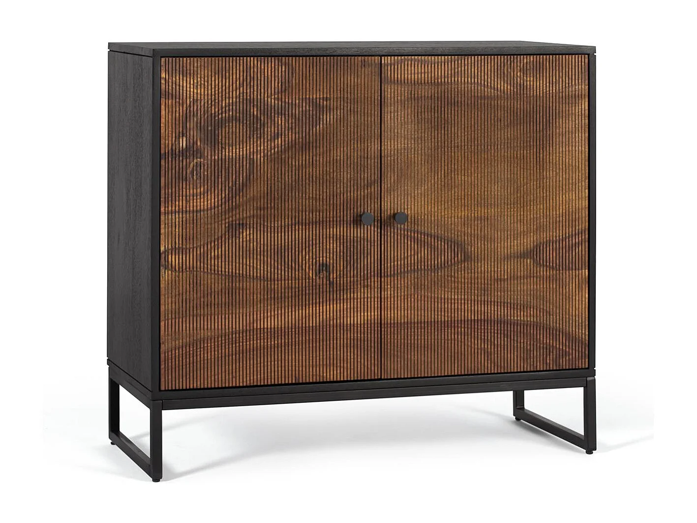 Console in houten palissandre en manguier met metaal