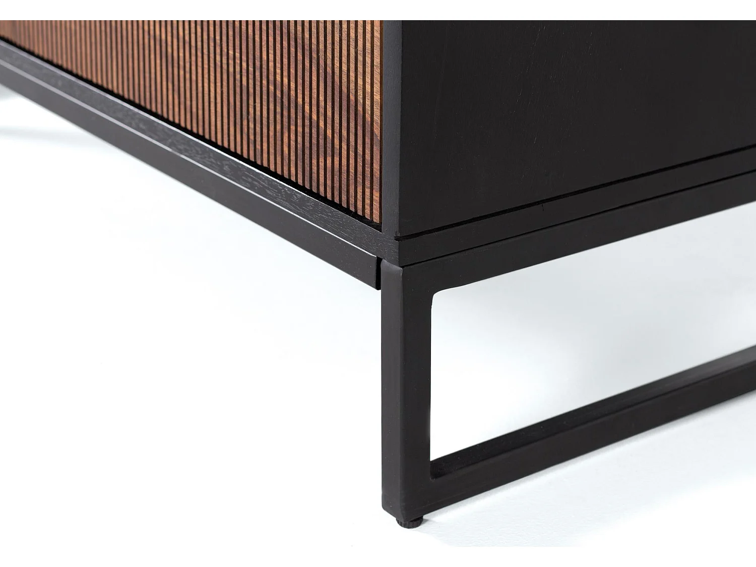 Console in houten palissandre en manguier met metaal