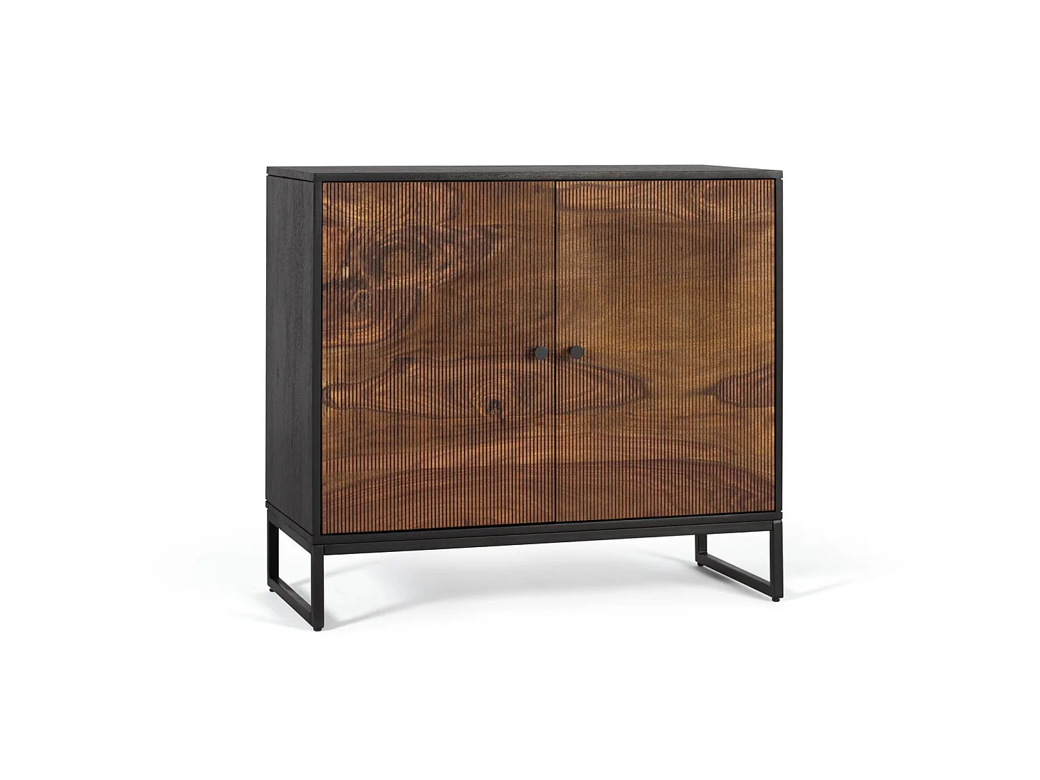 Commode en palissandre et bois de manguier, style rustique moderne, 90 cm - 80 x 90 x 40 cm