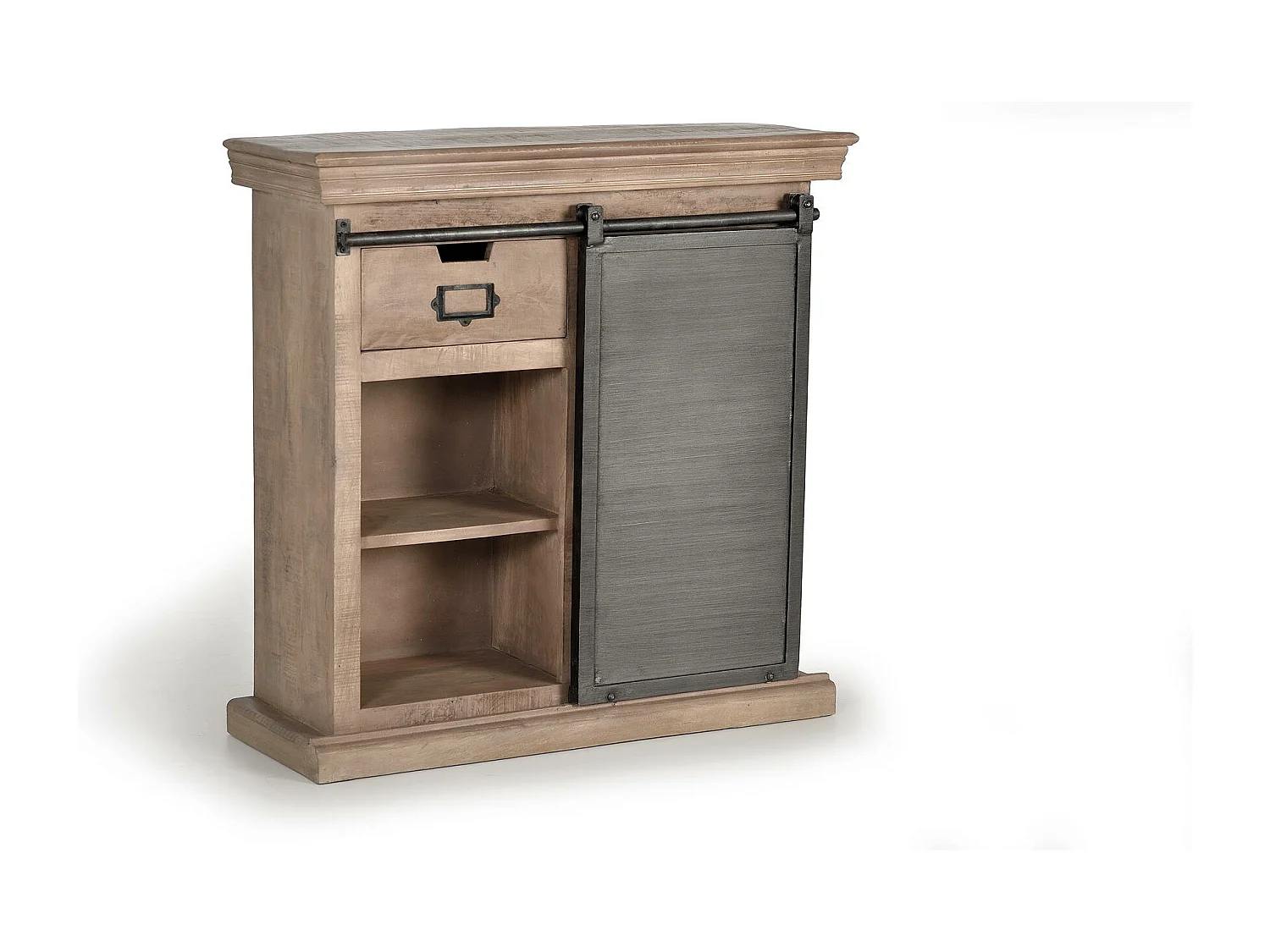 Konsole aus Mangoholz und Metallbeine in den natürlichen Farben Giner und Colomer 85x32x85