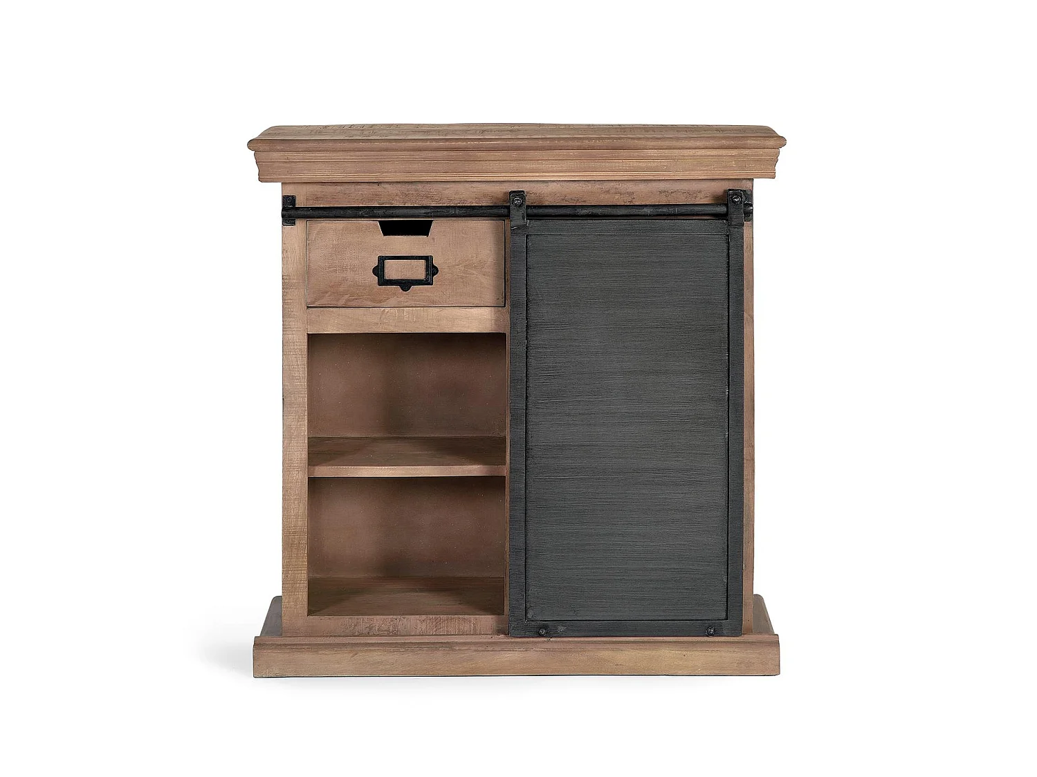 Buffet en bois de manguier de style industriel moderne - 85 x 85 x 32