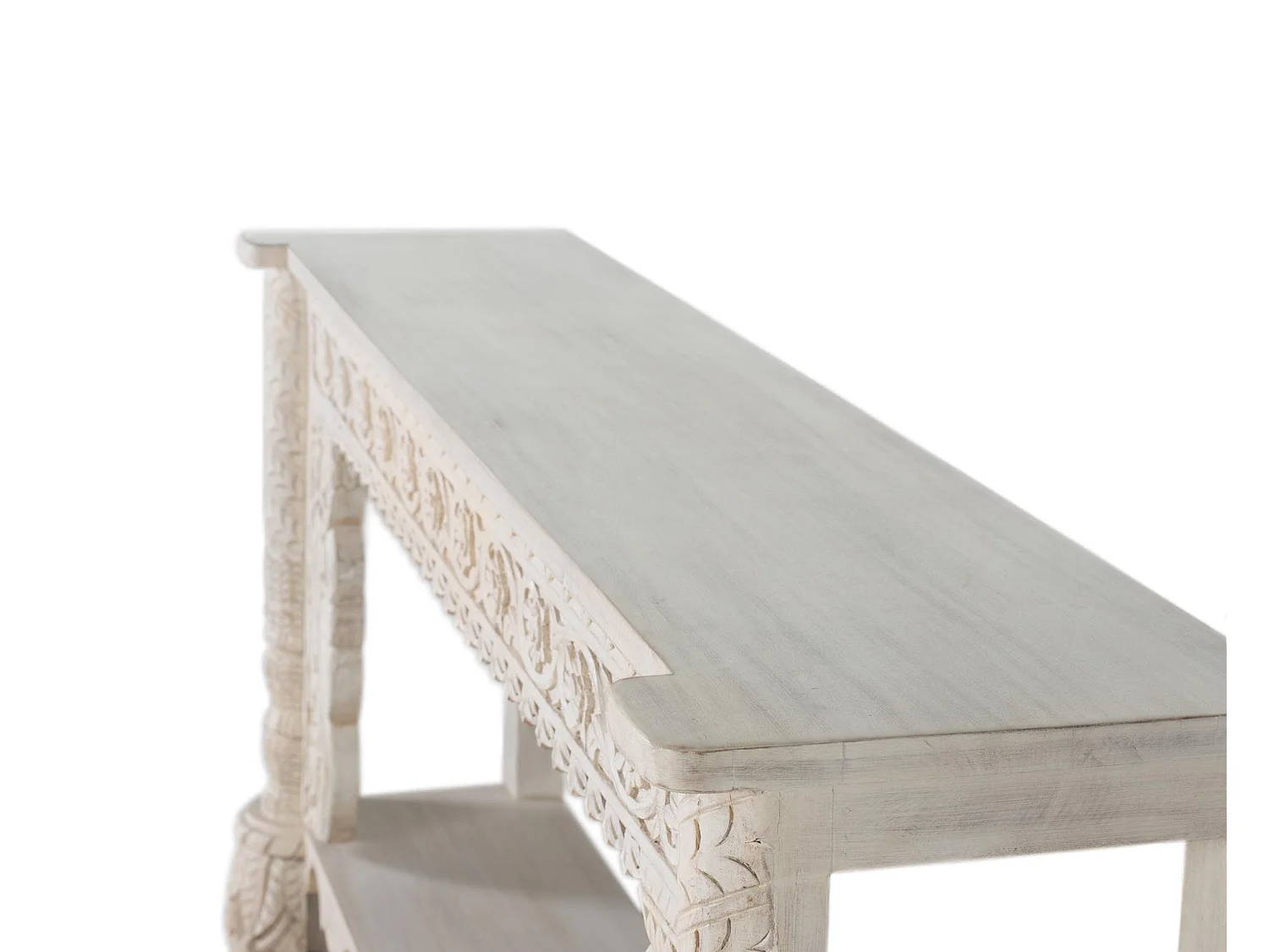 CONSOLA MADERA DE MANGO Blanco.Giner y Colomer 90x40x180