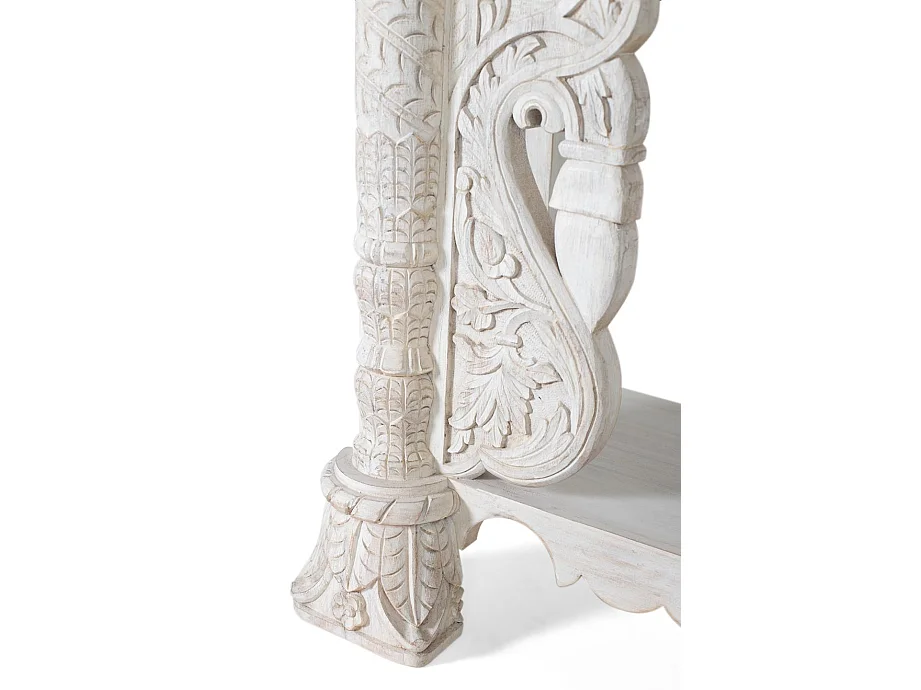 Console en bois de manguier 180 cm, style méditerranéen moderne - 90 x 180 x 40