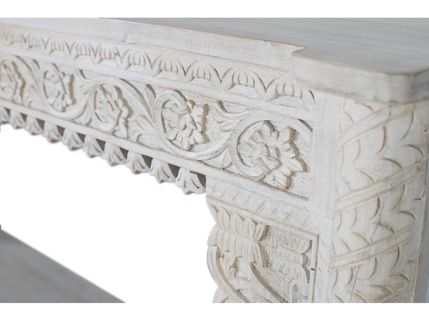 Console en bois de manguier 180 cm, style méditerranéen moderne - 90 x 180 x 40