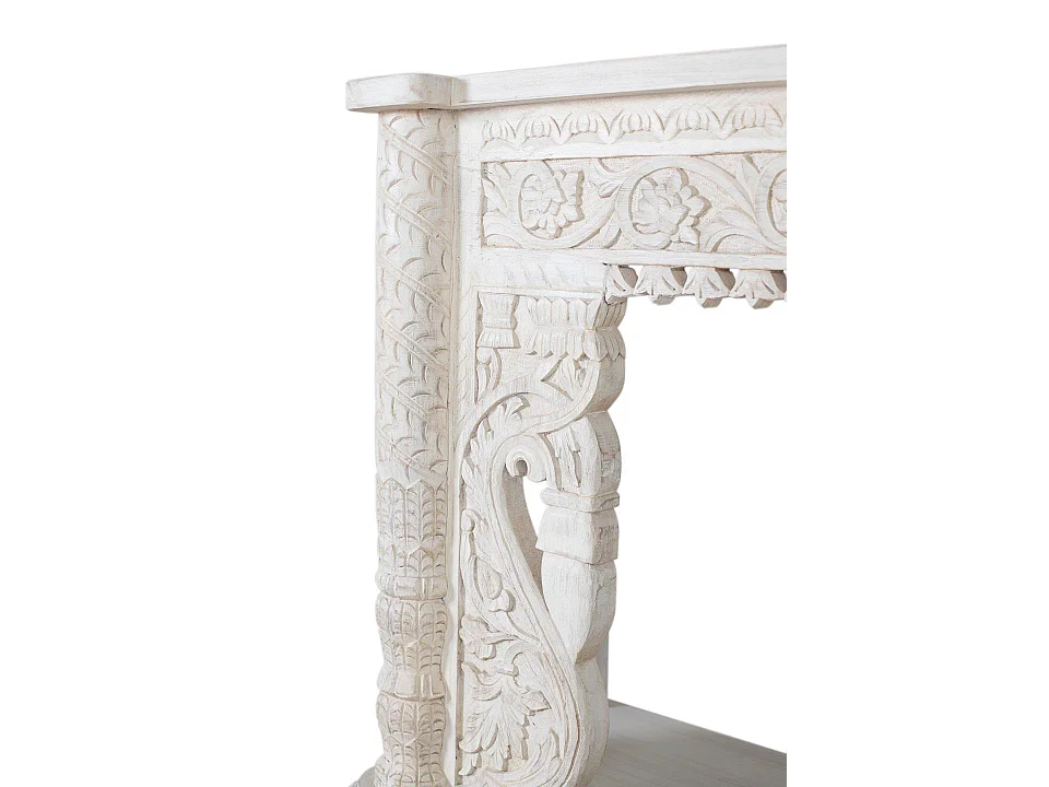 Console en bois de manguier 180 cm, style méditerranéen moderne - 90 x 180 x 40