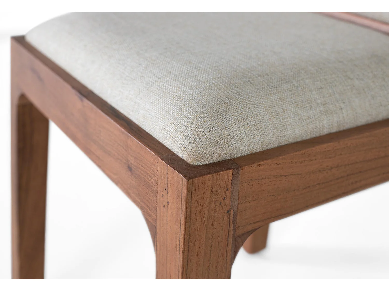 Chaise en bois d'acacia 45 cm, style rustique moderne - 91 x 45 x 58 cm