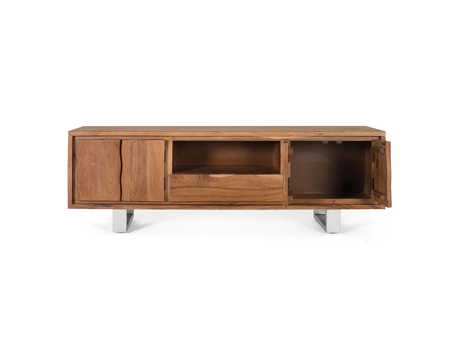 TV-Ständer aus Akazienholz, 170 cm, rustikal-moderner Stil – 56 x 170 x 40 cm