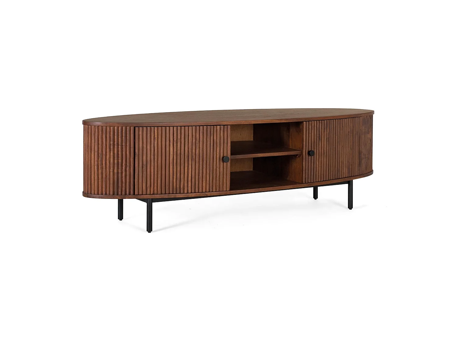 Suporte para TV em madeira de acácia, 170 cm, estilo rústico moderno - 50x170x48