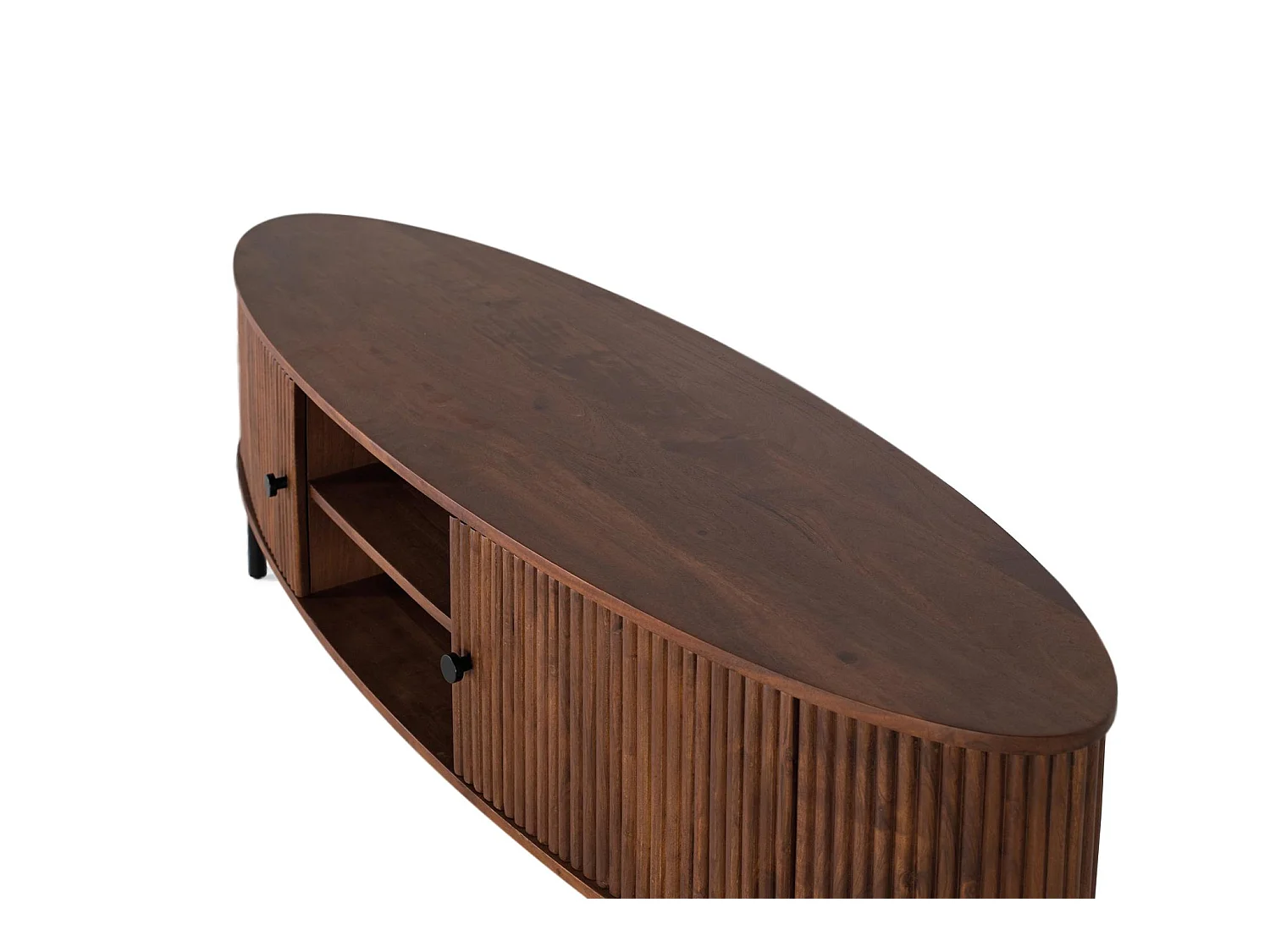 Suporte para TV em madeira de acácia, 170 cm, estilo rústico moderno - 50x170x48