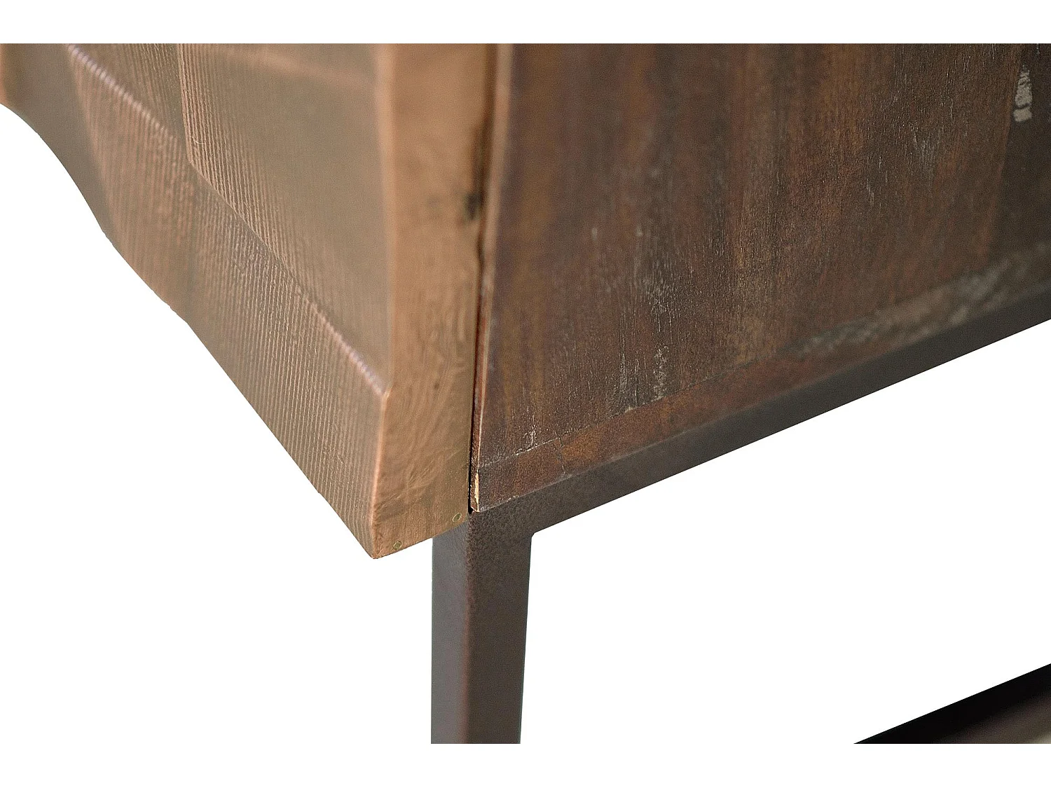 Meuble TV en manguier et bronze marron foncé