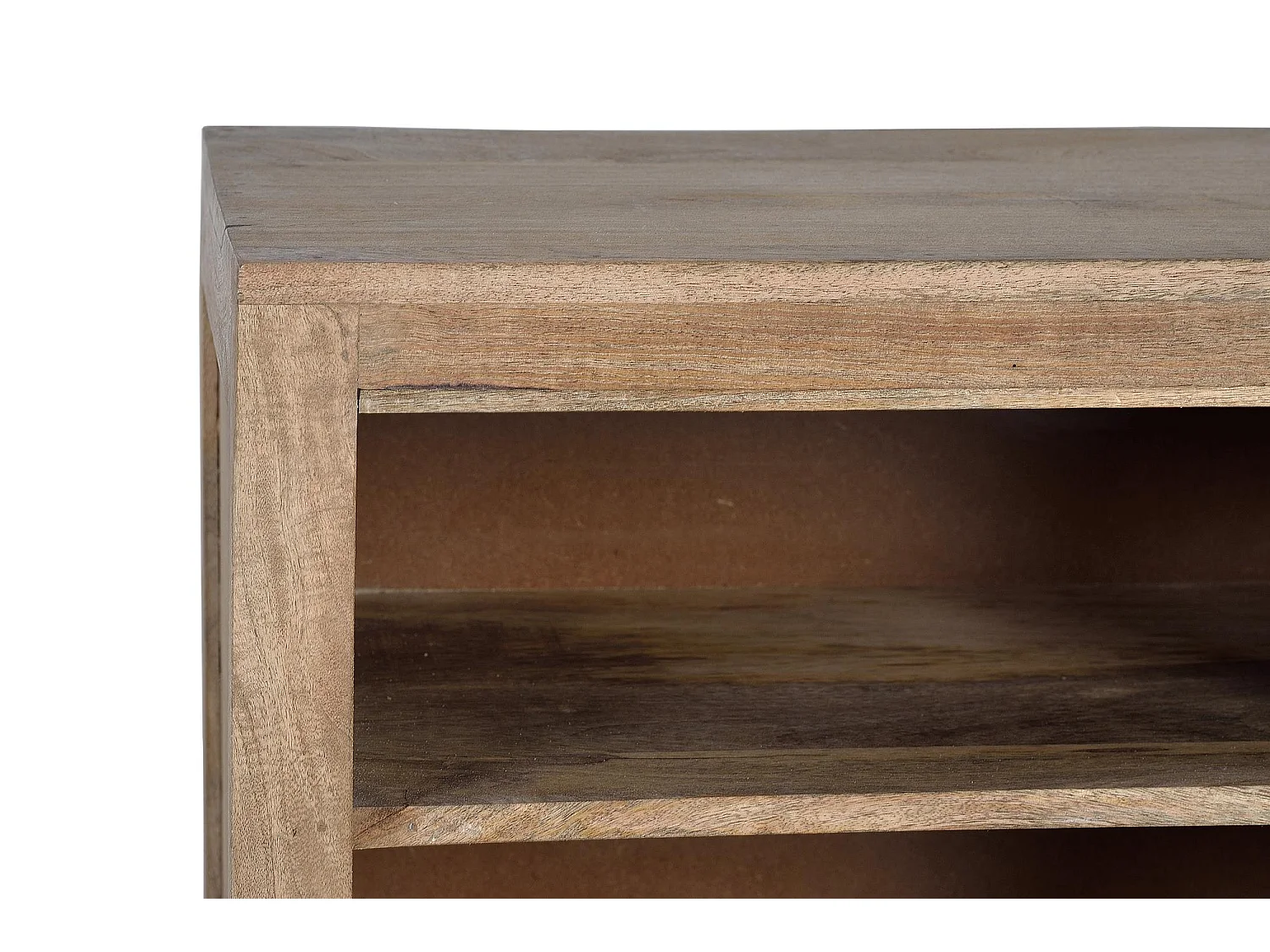 Mueble TV en madera de mango y patas de metal color natural Marrón.Giner y Colomer 65x40x160