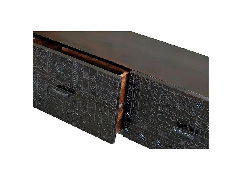 TV-Möbel aus Mangoholz und Eisenbeinen