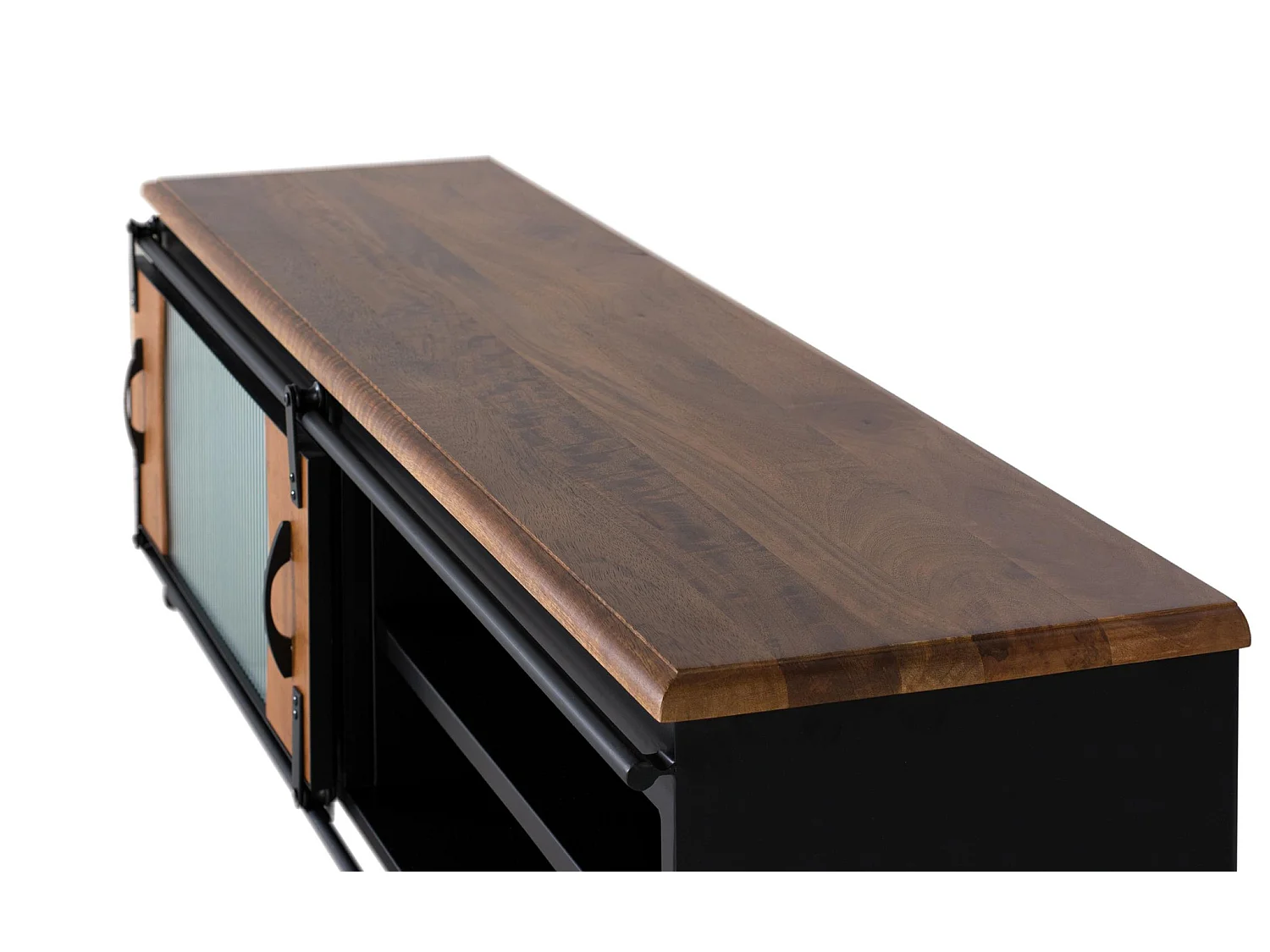 TV-Schrank aus Mangoholz und Metall