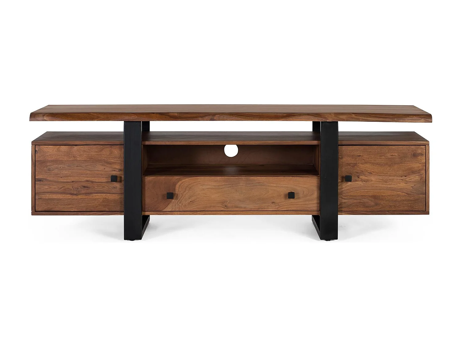 Mueble tv en palisandro y patas de metal