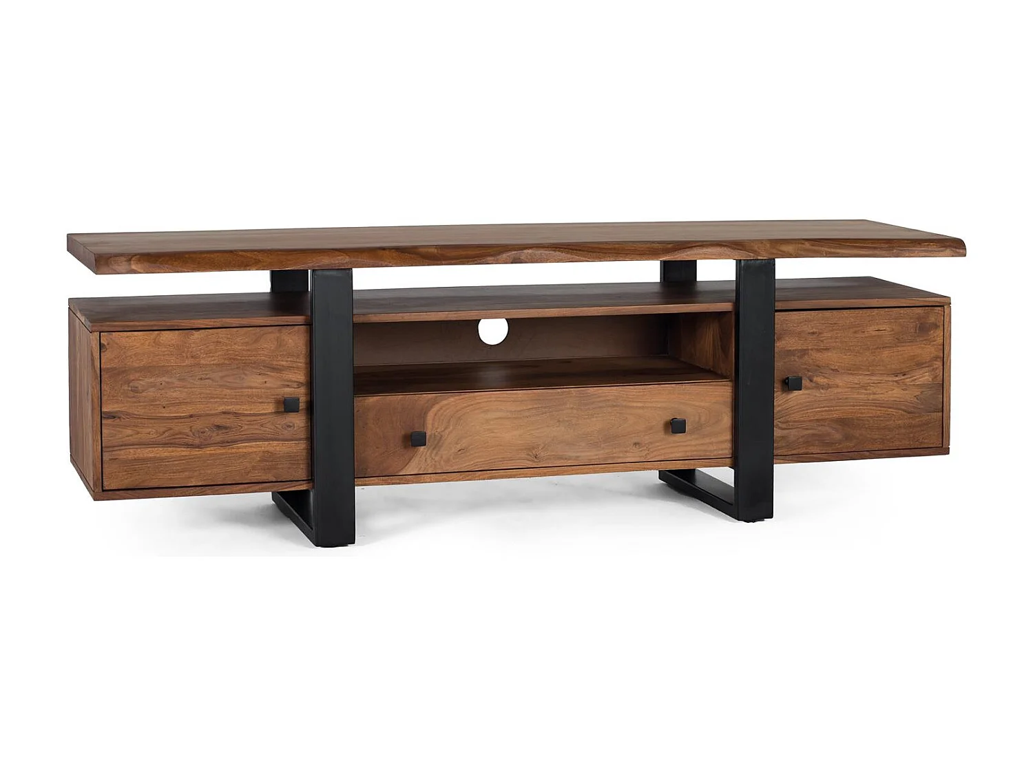 Mueble tv en palisandro y patas de metal