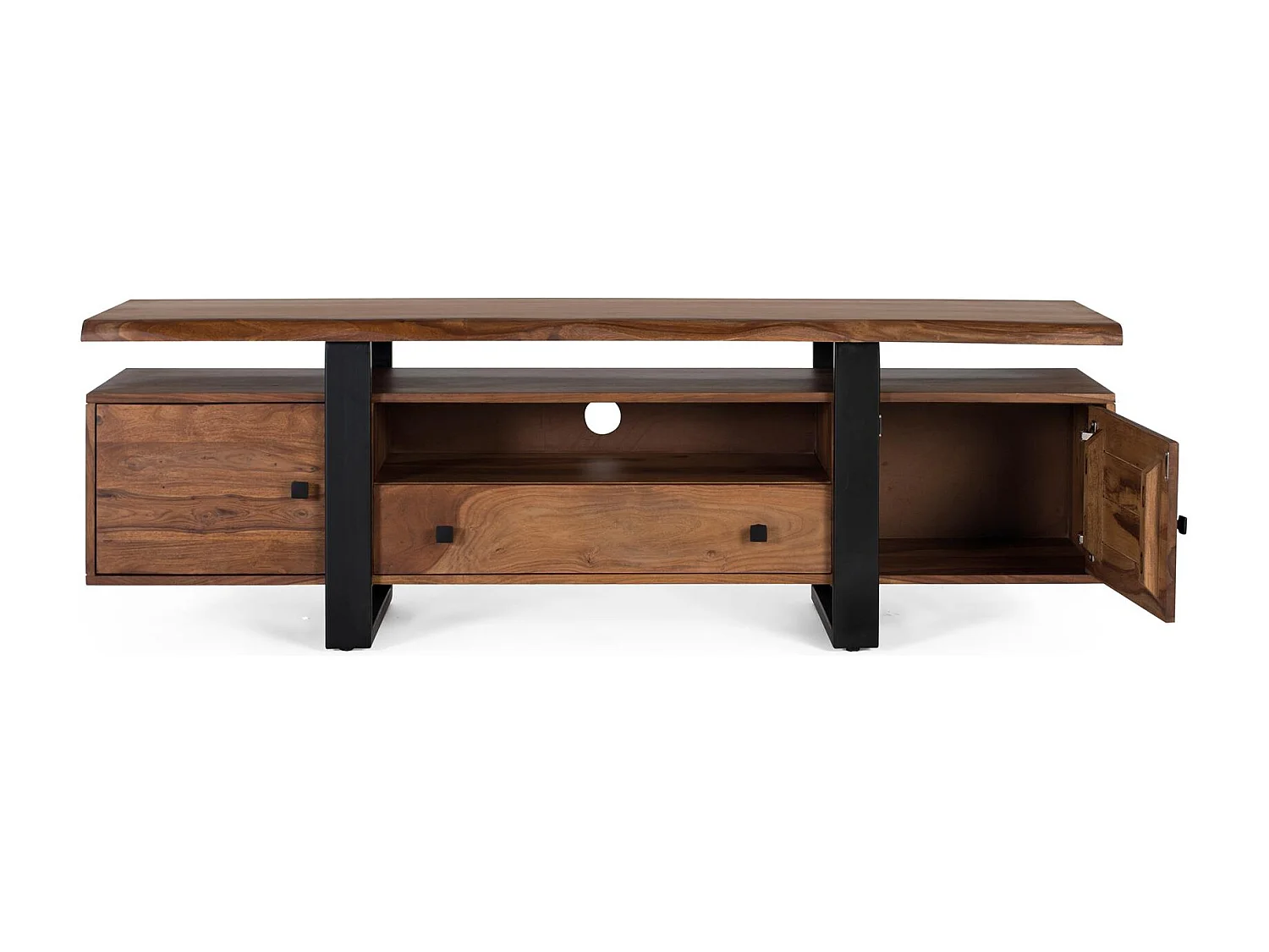 Mueble tv en palisandro y patas de metal