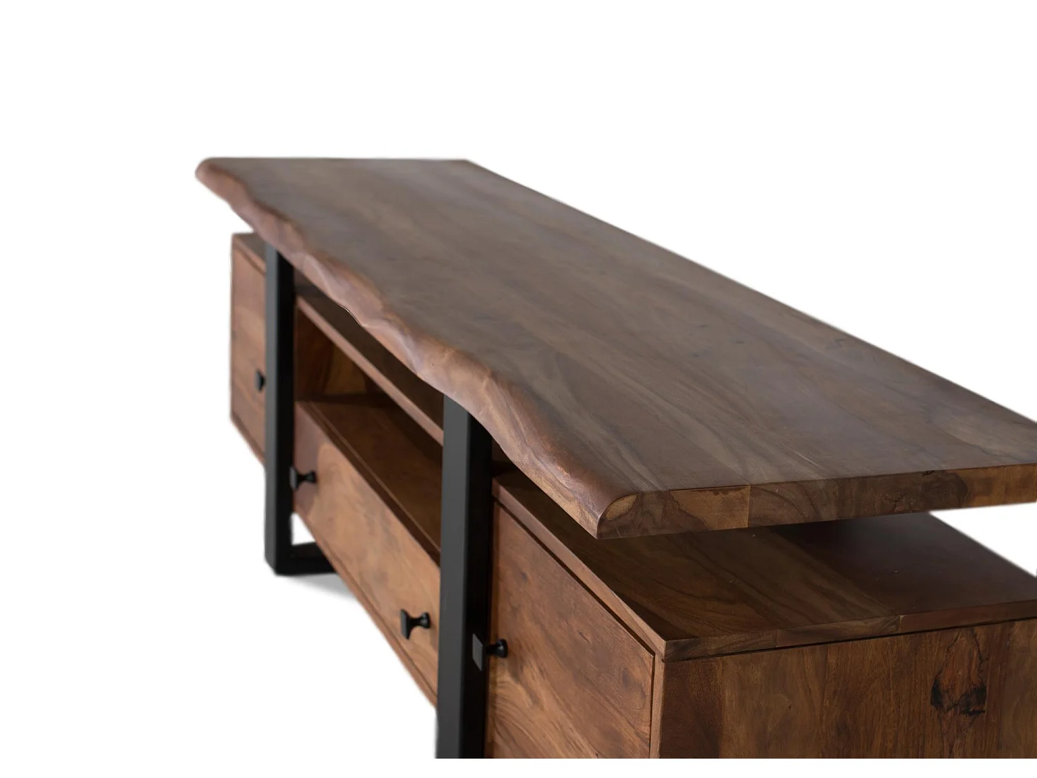 Mueble tv en palisandro y patas de metal