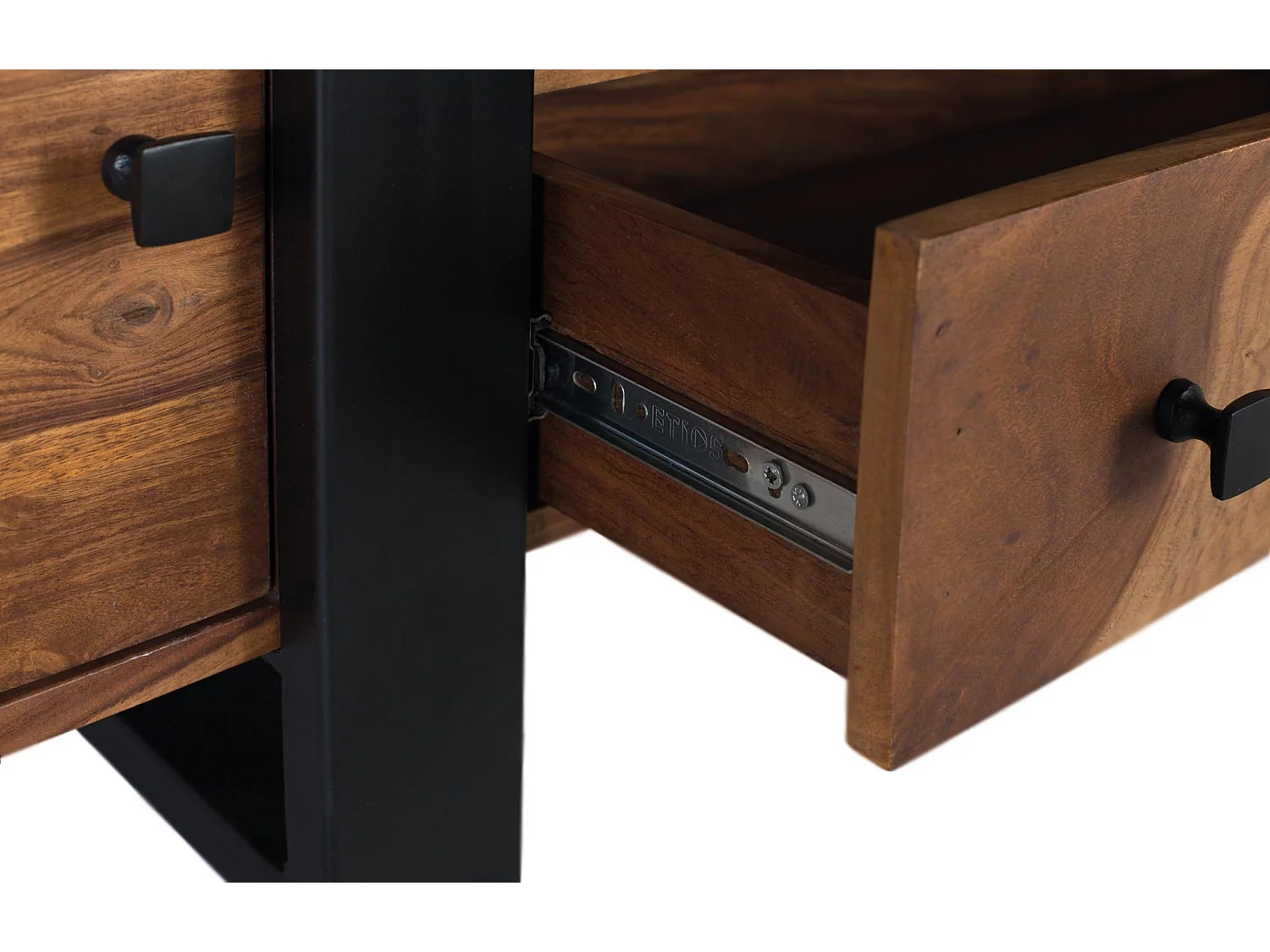 Mobile porta TV in palissandro, stile industriale, 170 cm - 55x170x45