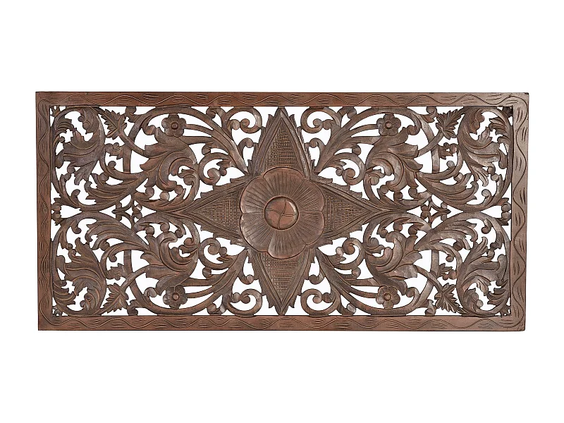 Tête de lit en MDF couleur noyer