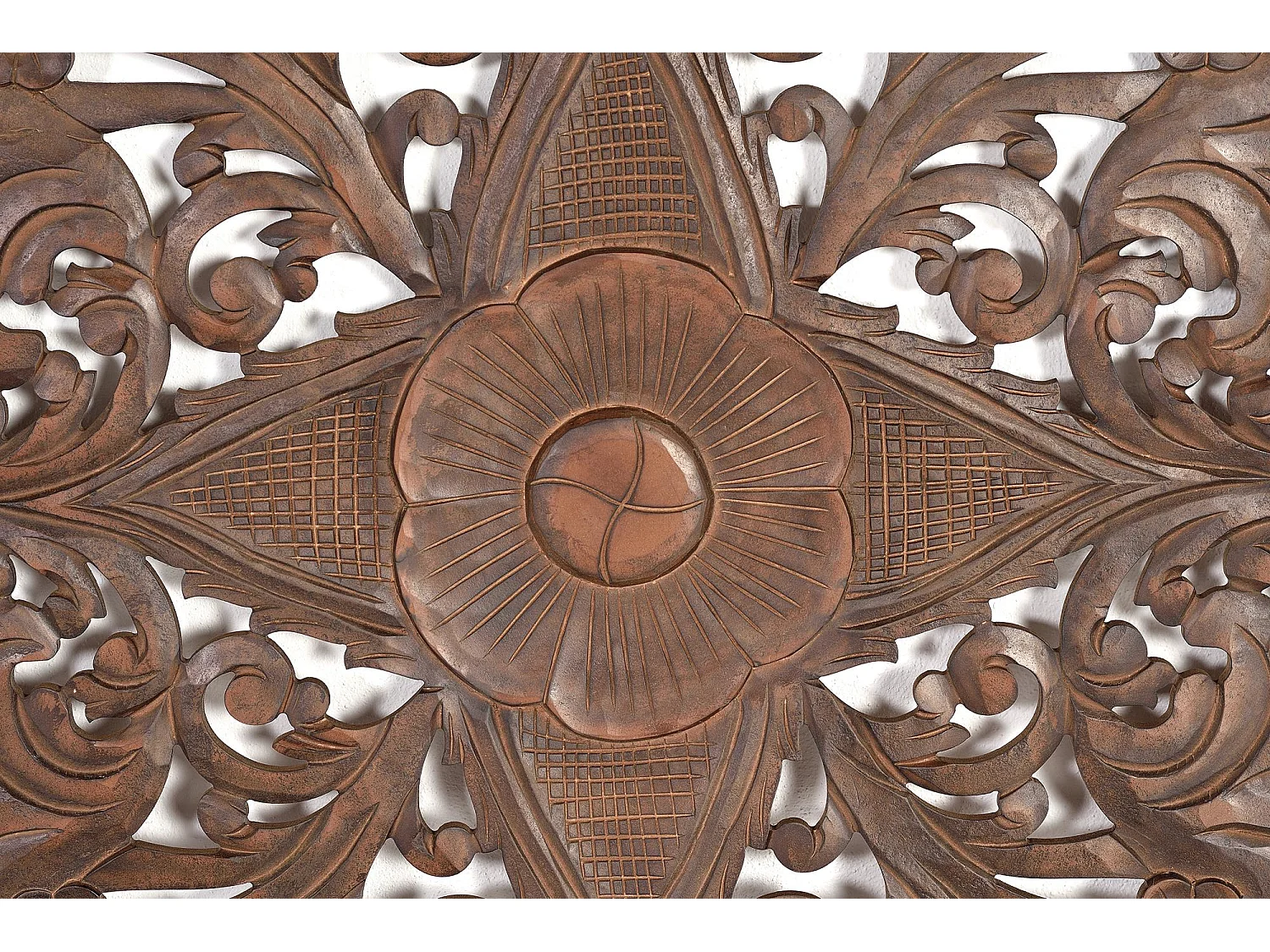 Tête de lit en MDF couleur noyer