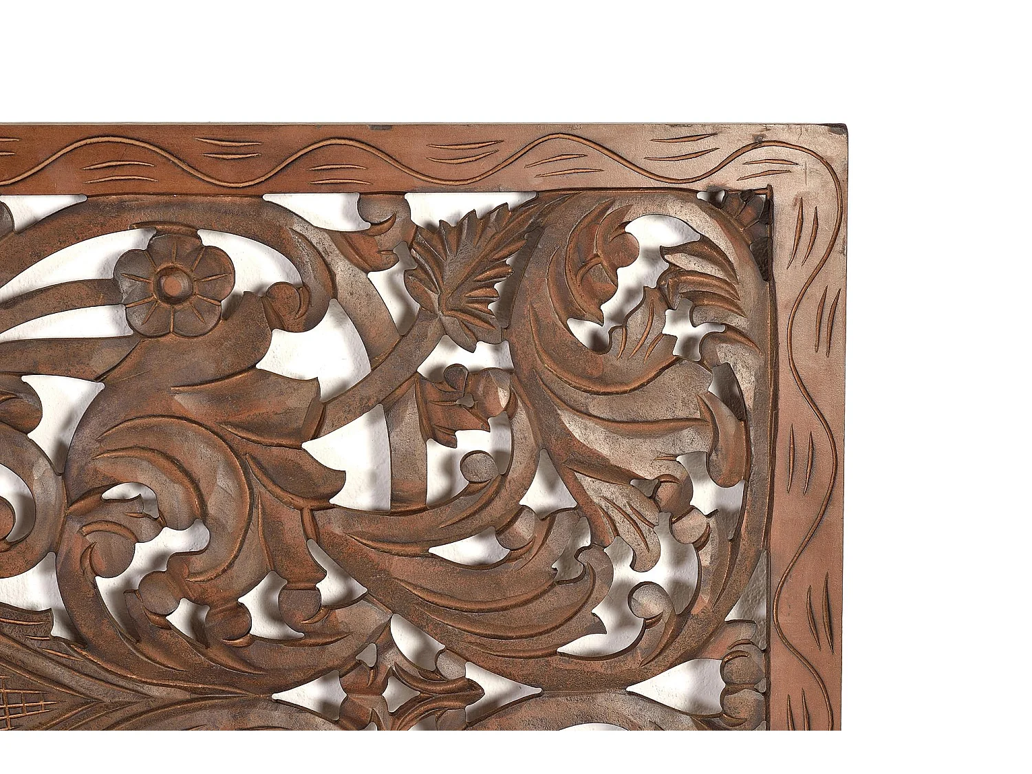 Tête de lit en MDF couleur noyer