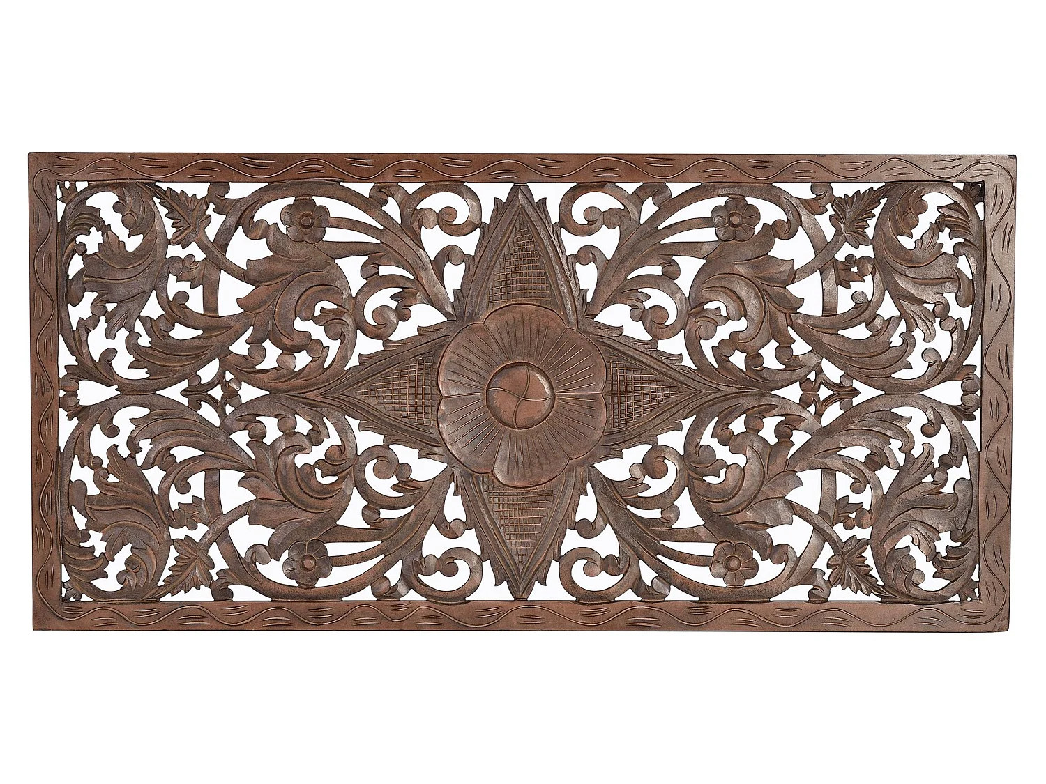 Tête de lit en MDF sculptée style bohème ethnique 166 cm - 81 x 166 x 3
