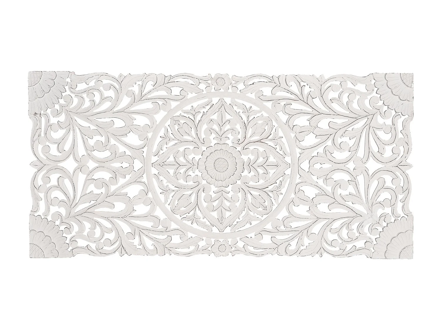 Tête de lit antique blanche sculptée à la main