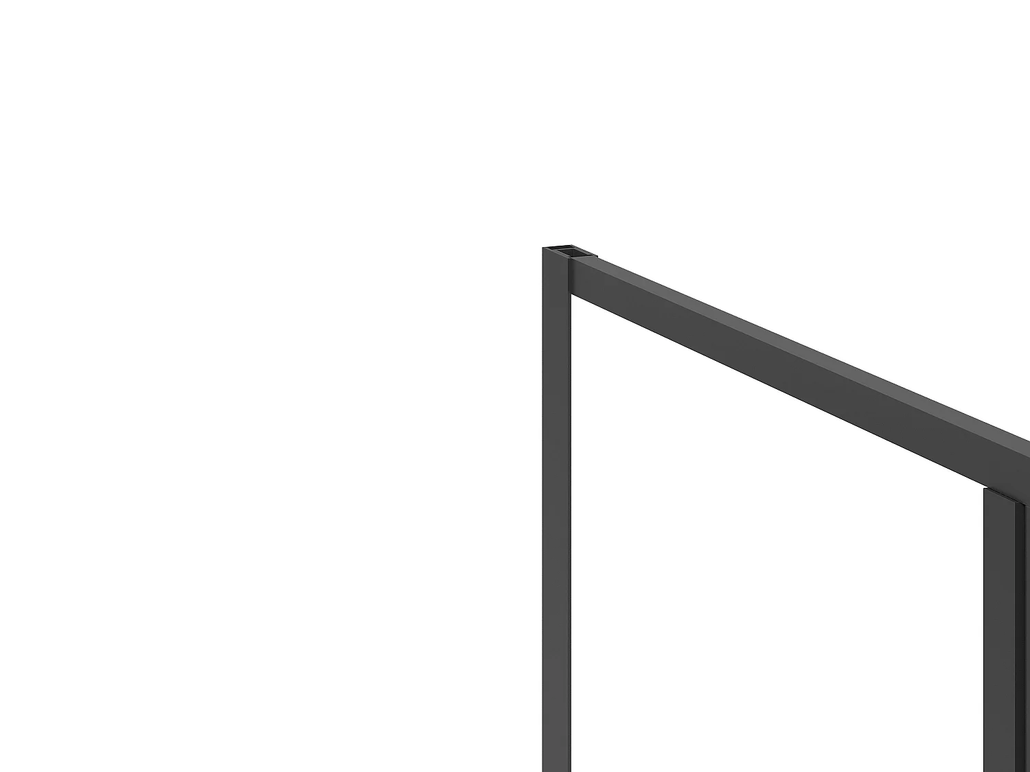 Mampara de ducha con puerta pivotante negro mate estilo industrial - 120 x 80 x 195 cm - TORONI