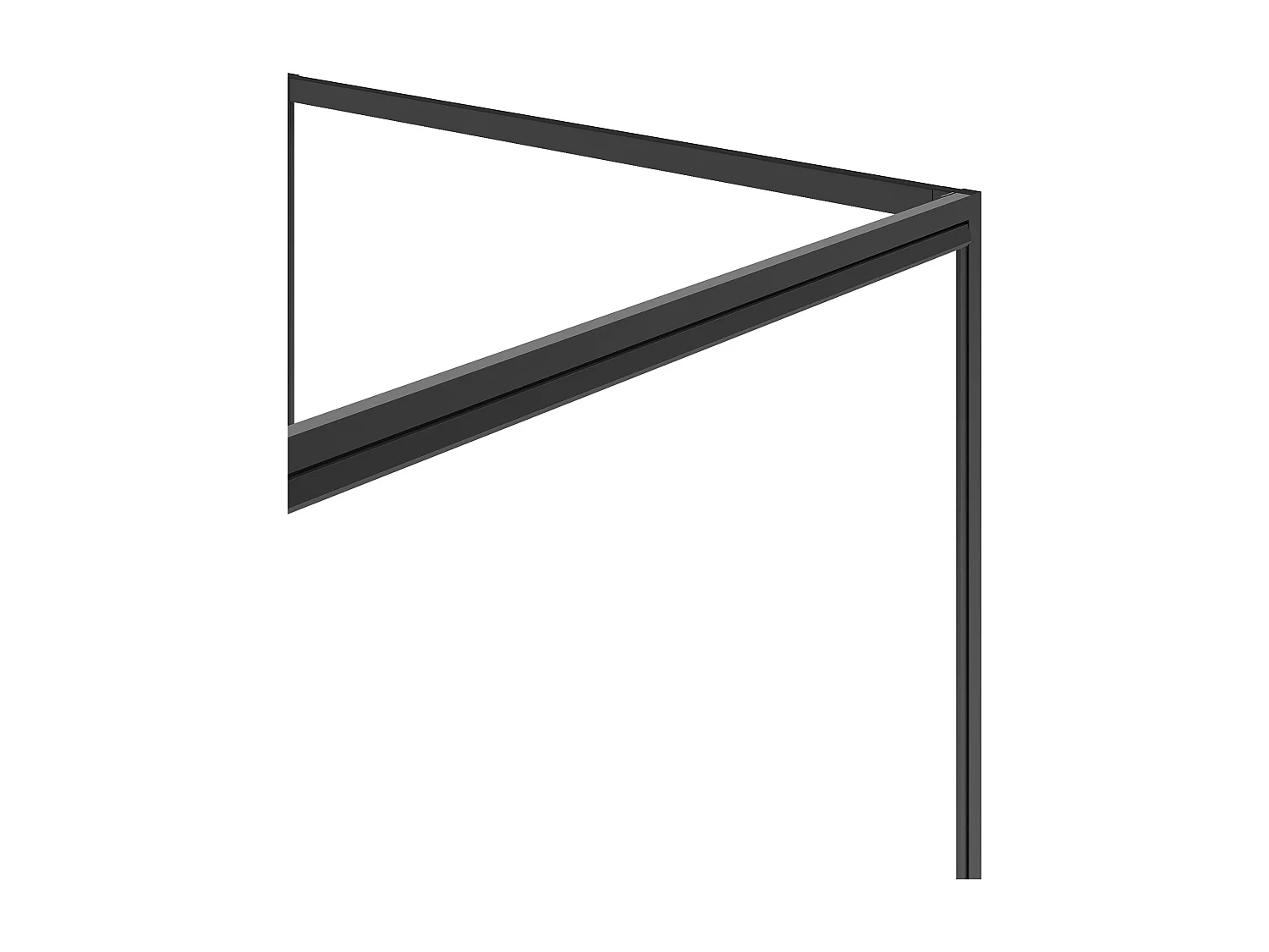 Mampara de ducha con puerta pivotante negro mate estilo industrial - 120 x 80 x 195 cm - TORONI