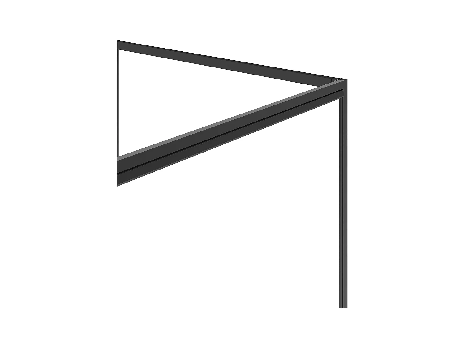 Parete doccia con porta girevole 120 x 80 x 195 cm Nero opaco Stile industriale  - TORONI
