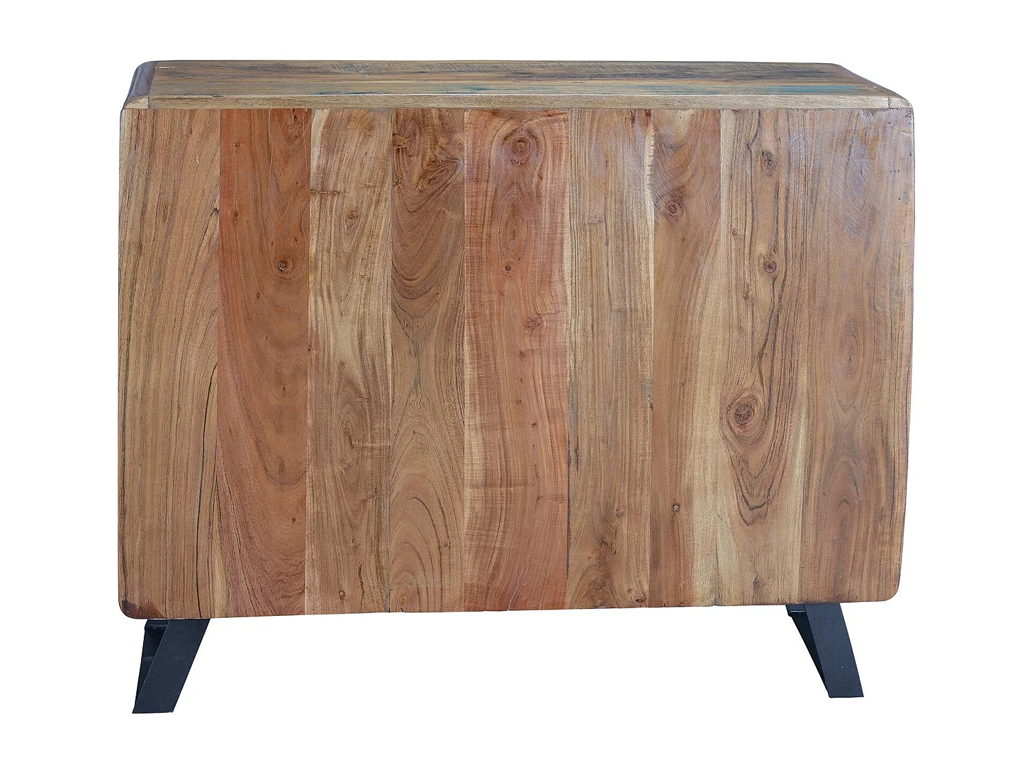 Commode exclusive en bois recyclé multicolore