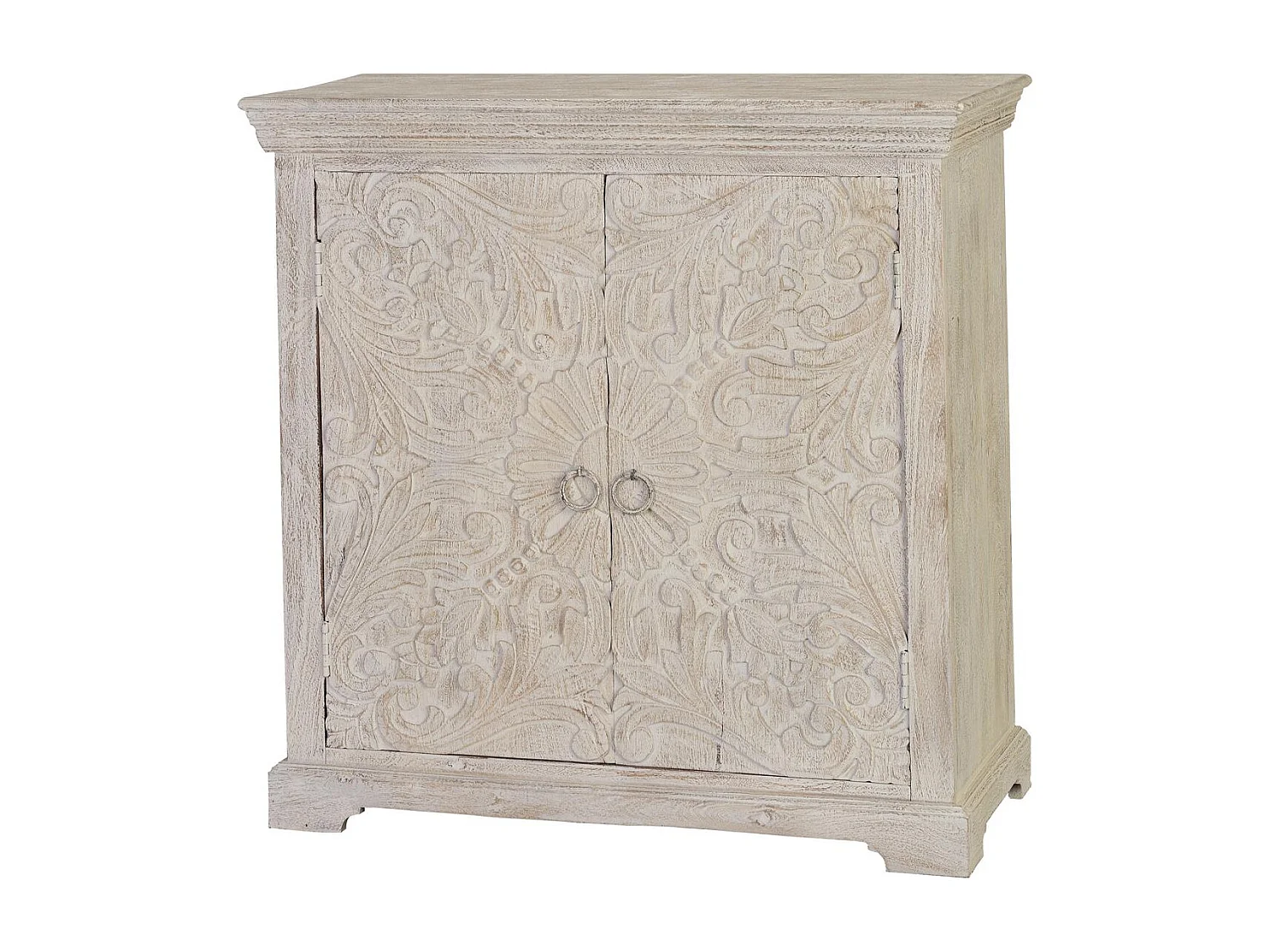 Commode en manguier blanc vieilli